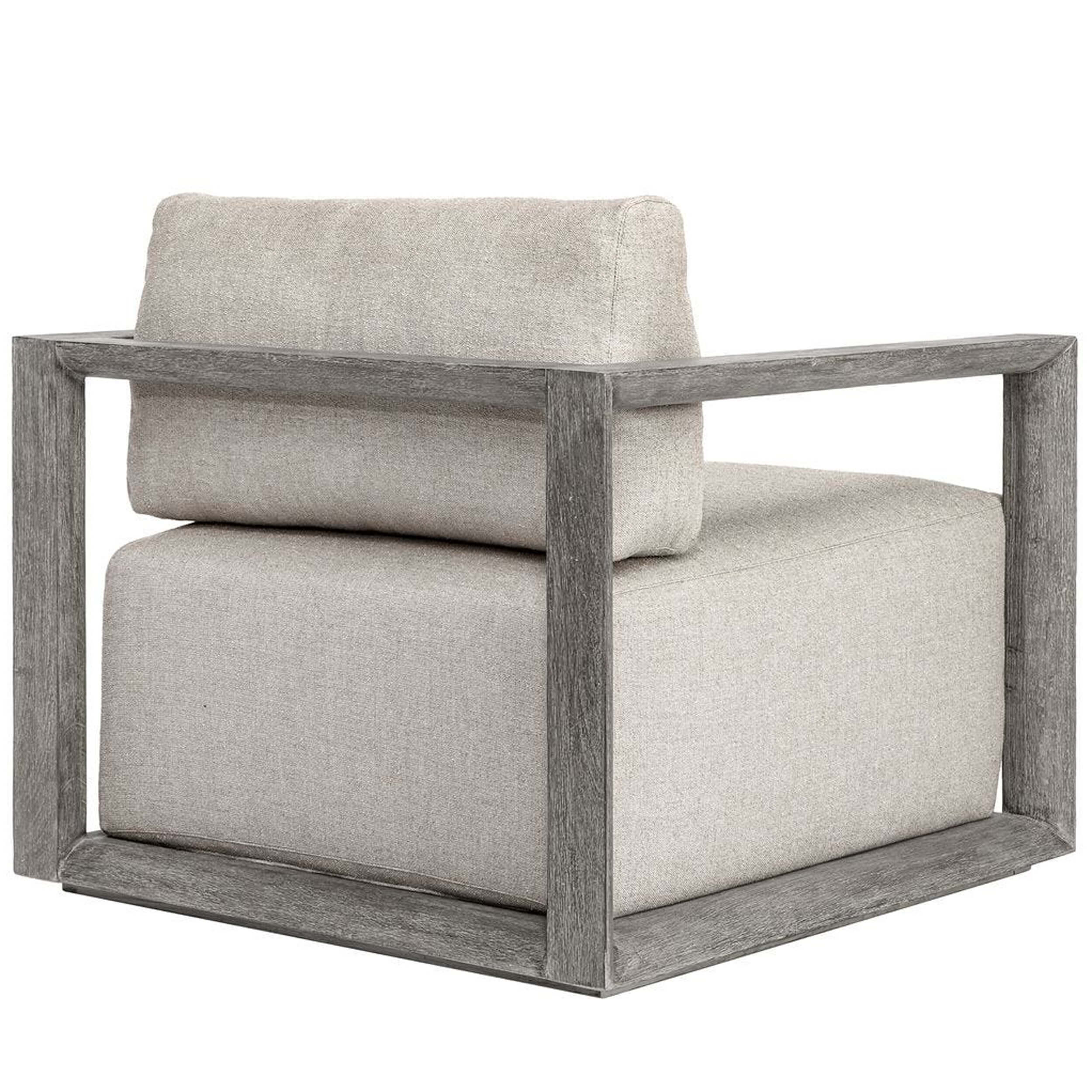 Remsen Outdoor Lounge Chair, Weathered Gray/Dove - Image 4