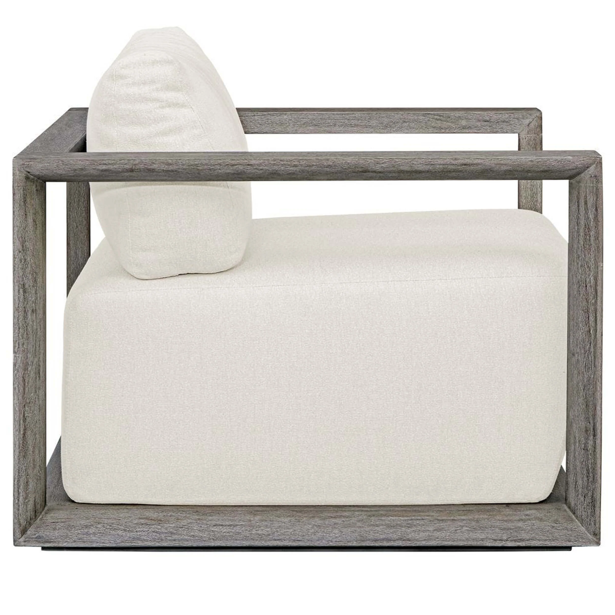 Remsen Outdoor Lounge Chair, Weathered Gray/Oyster - Image 3
