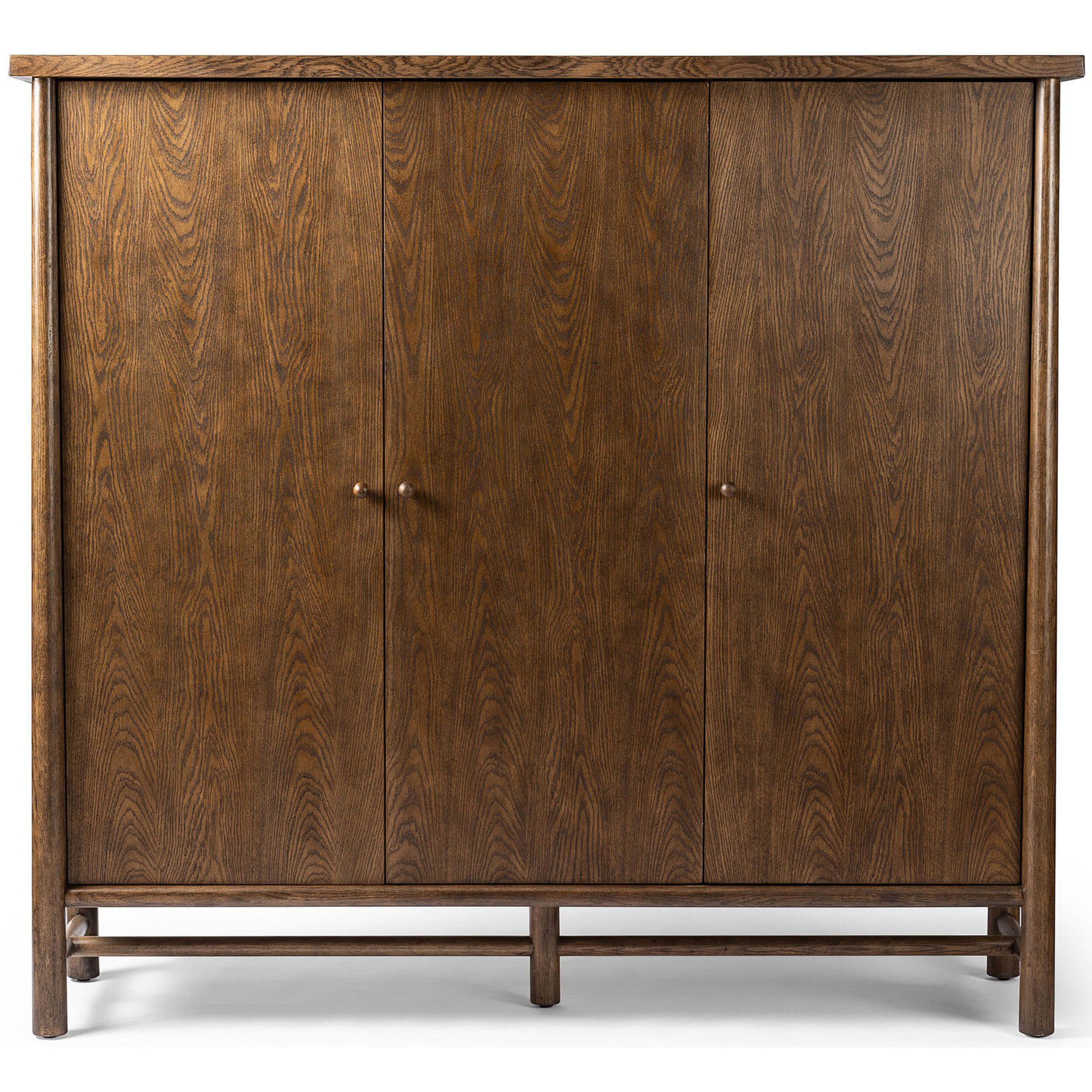 Renaud 3-Door Cabinet, Dark Toasted Oak by Four Hands - Image 2