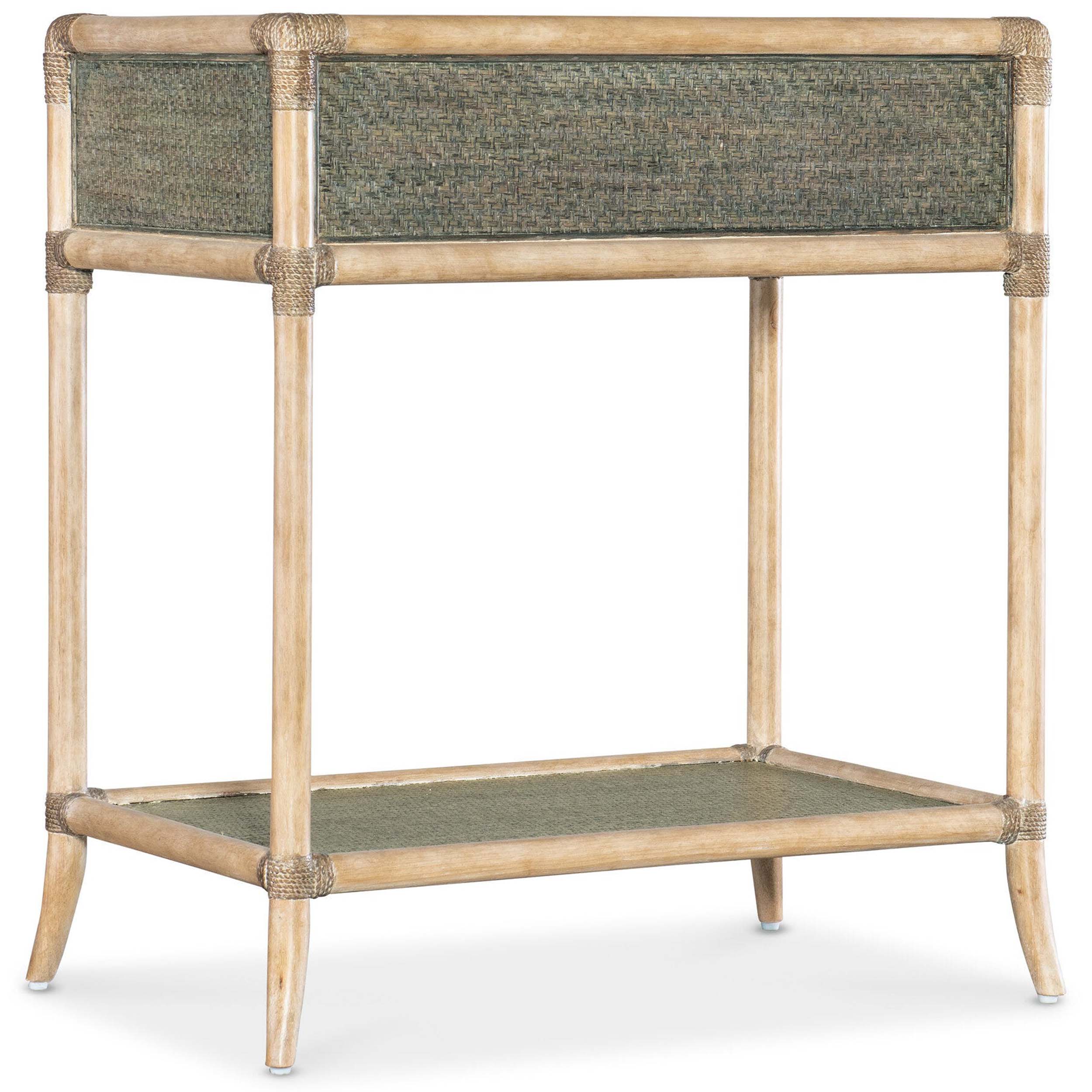 Retreat Pole Rattan Bedside Table, Seagrass - Image 3