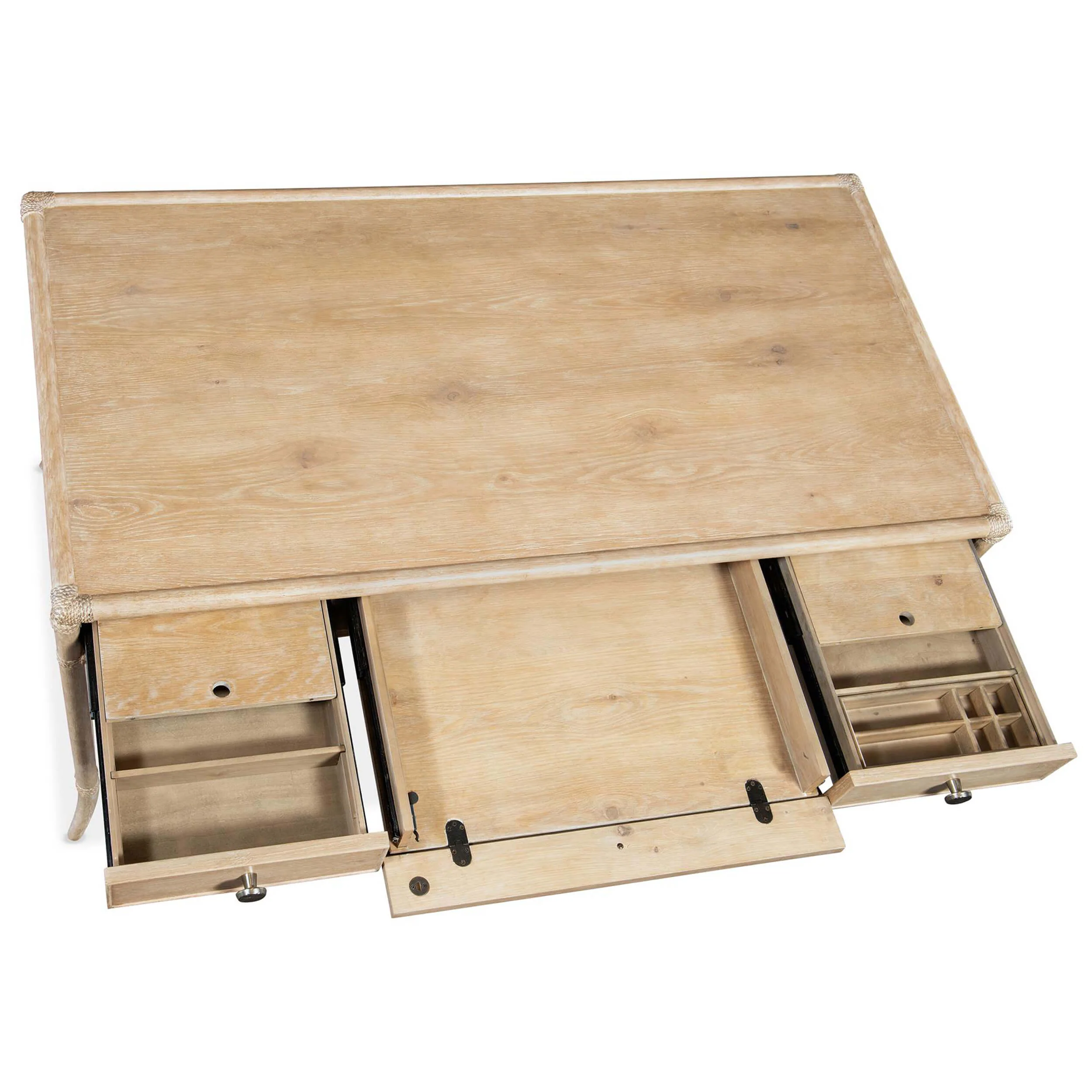 Retreat Pole Rattan Desk, Dune - Image 6