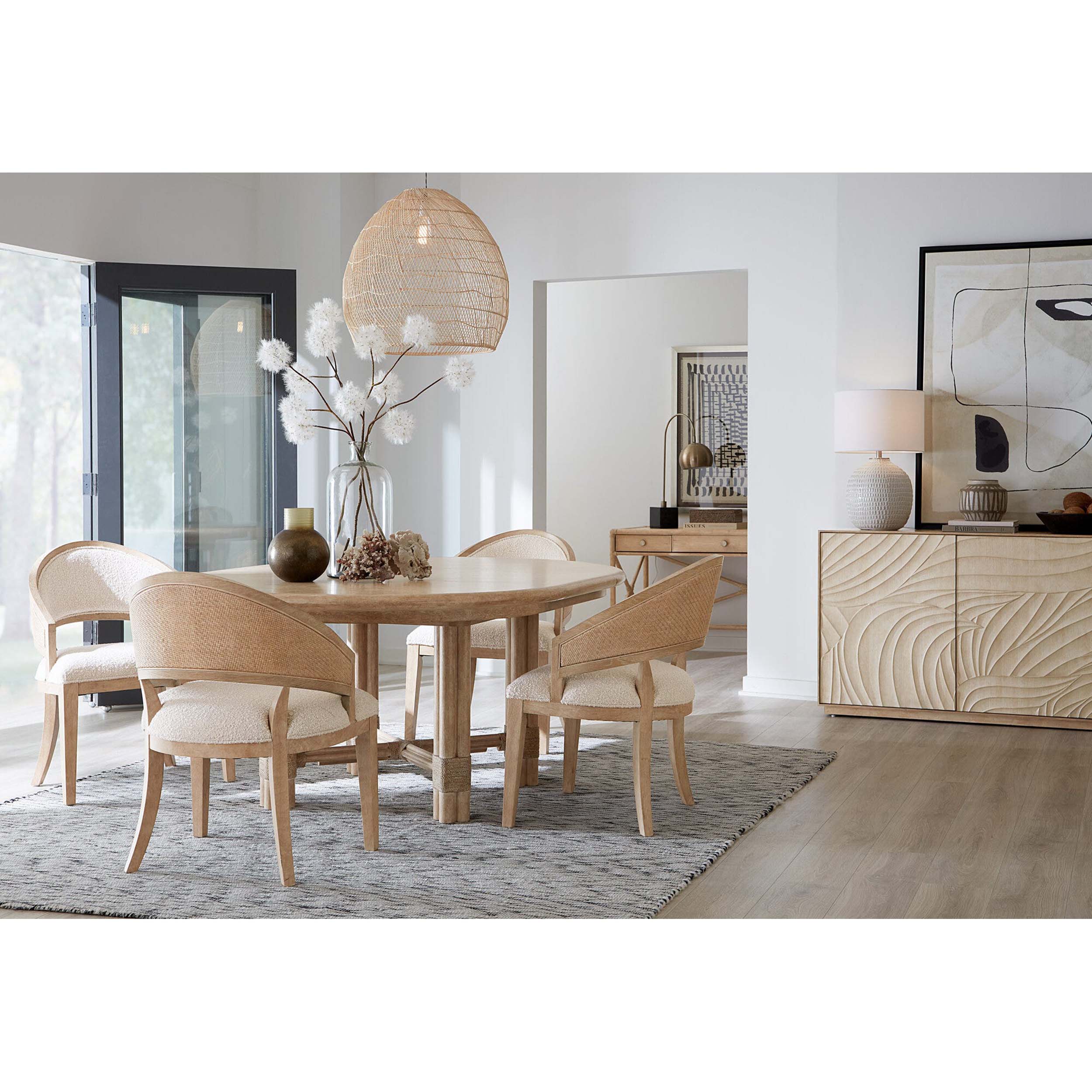 Retreat Pole Rattan Round Dining Table, Dune - Image 5