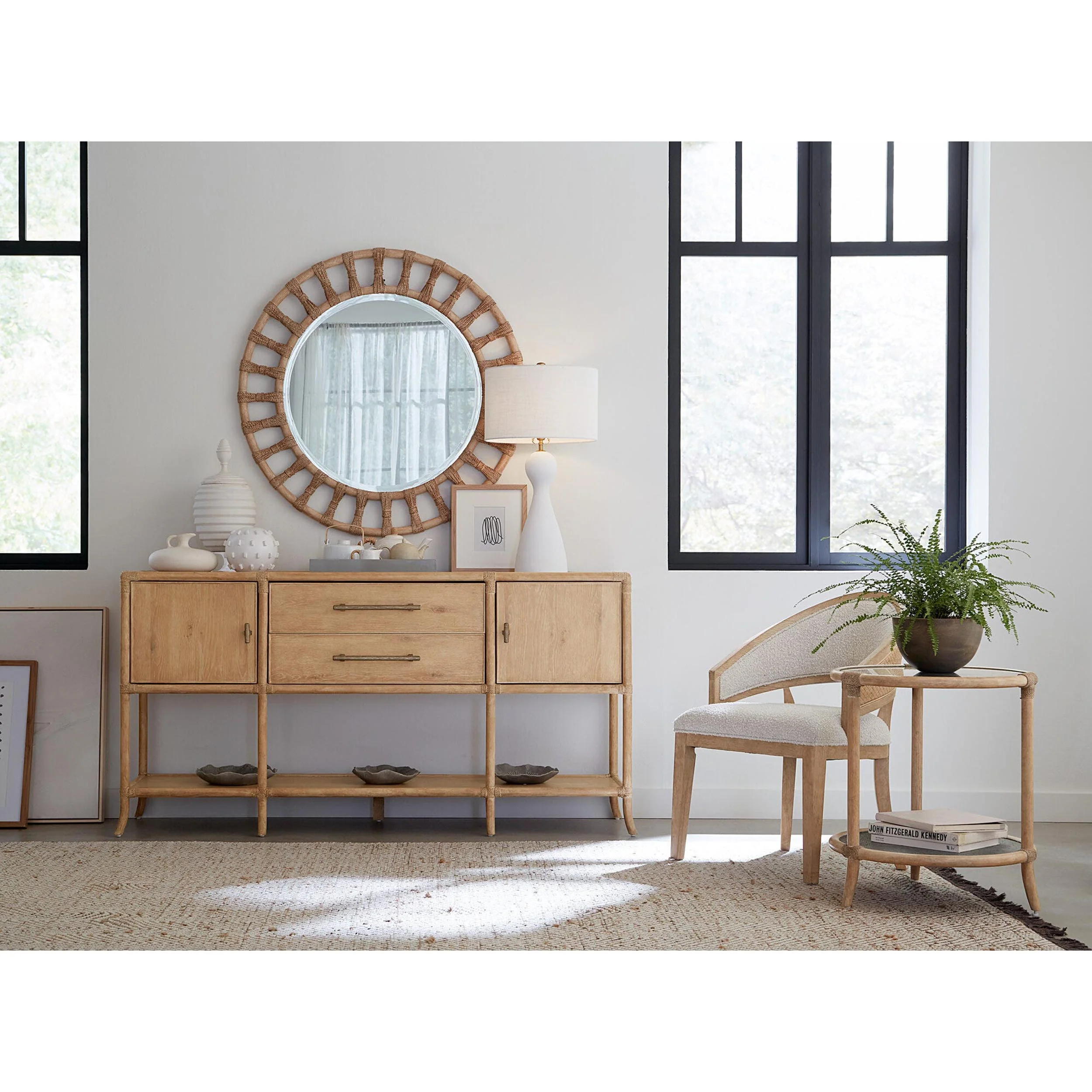 Retreat Raffia End Table, Dune - Image 4