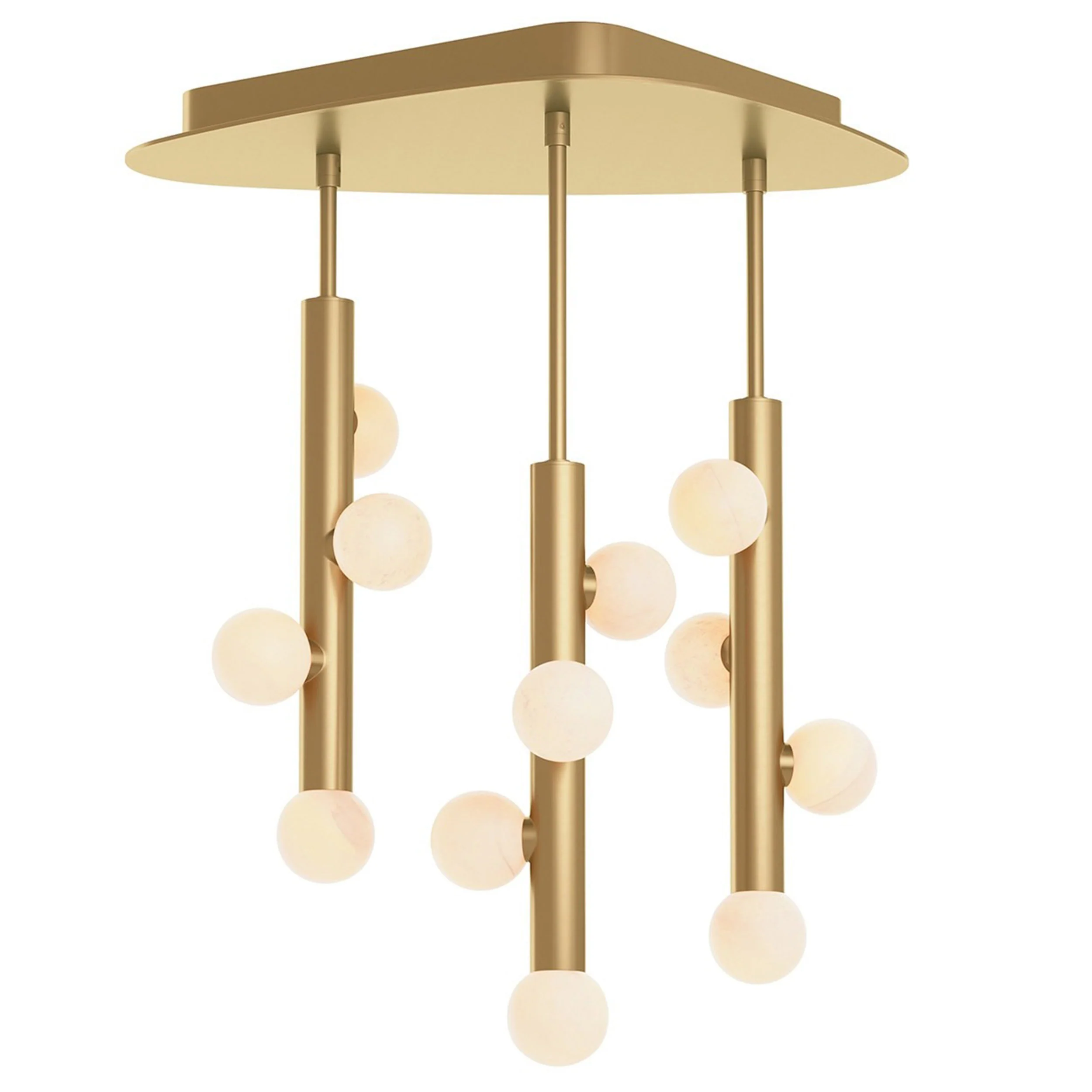 Rhoads Chandelier, Natural Brass