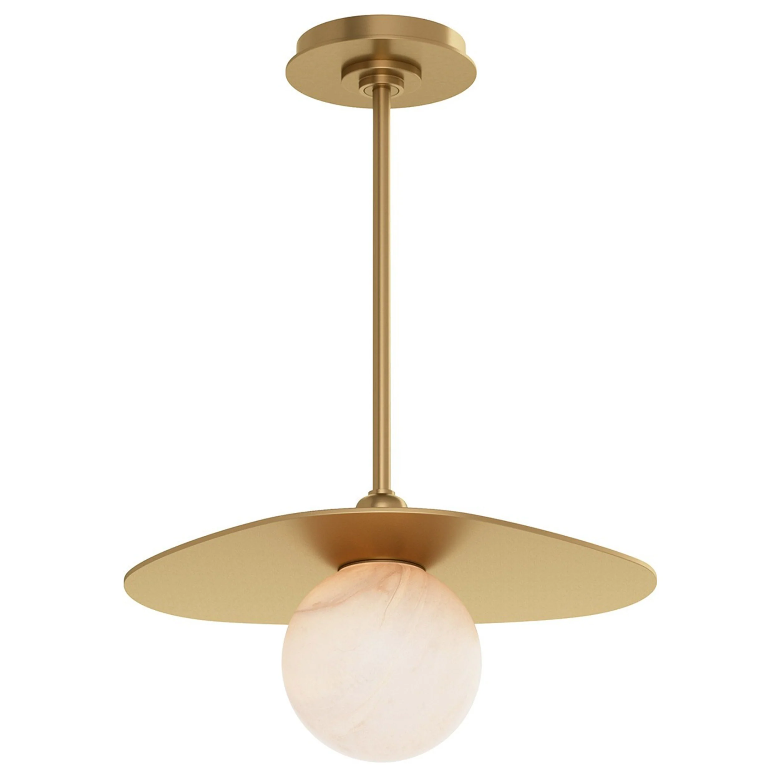 Rhoads Pendant, Natural Brass