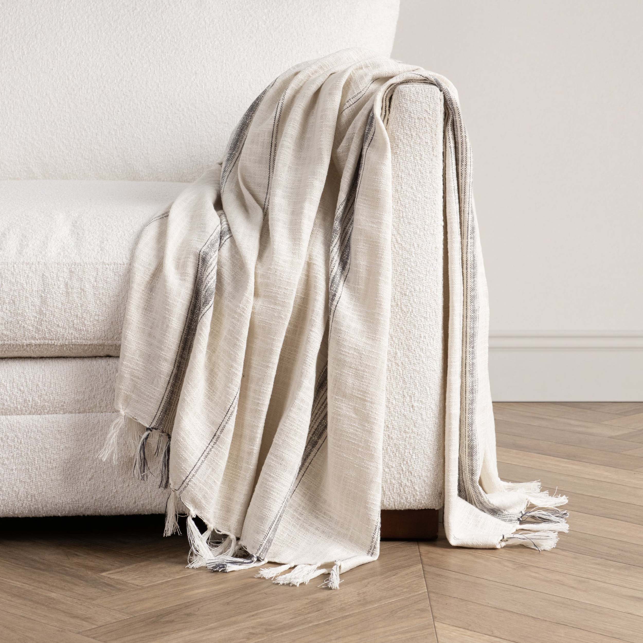 Ria Throw, Ivory/Gray - Image 5