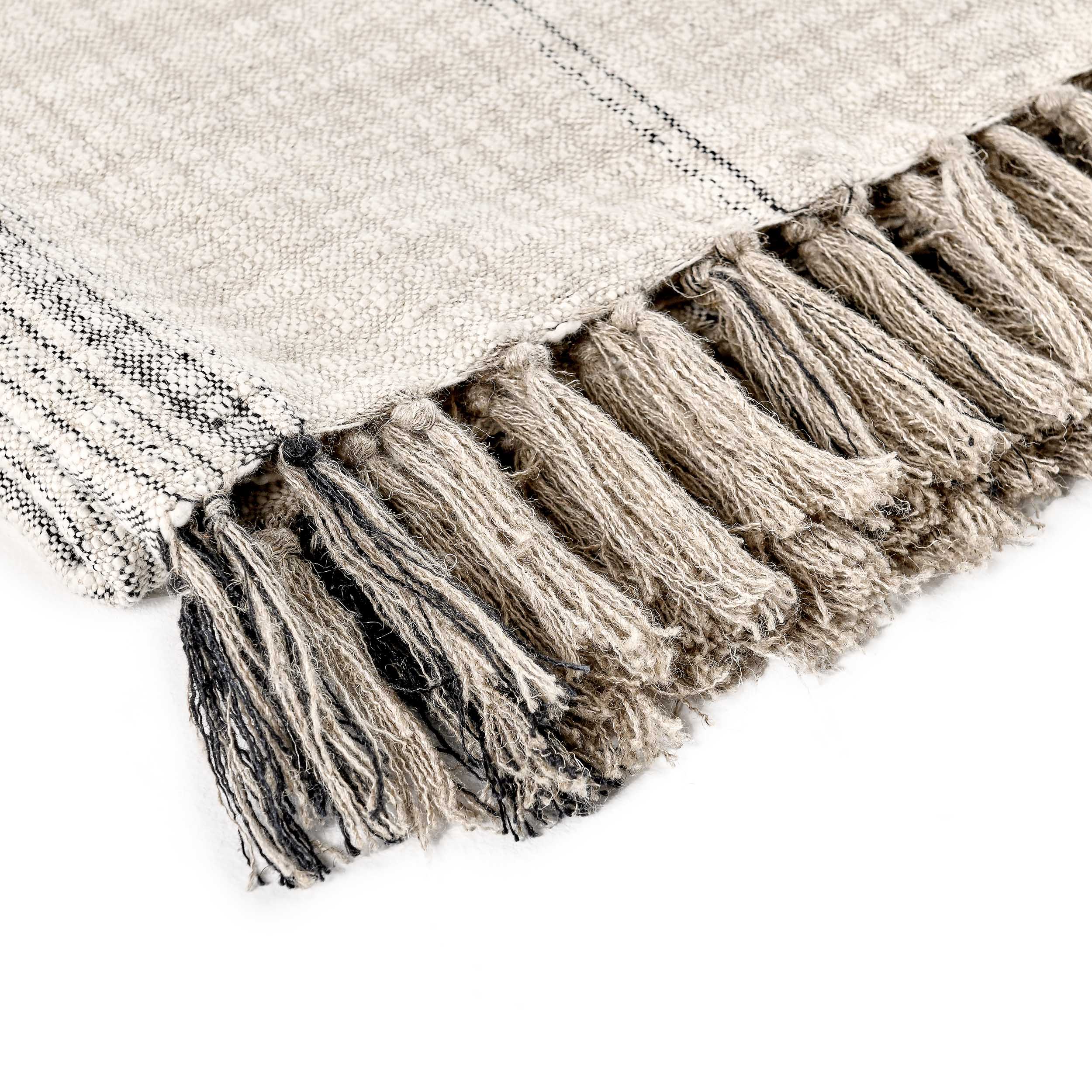 Ria Throw, Natural/Black - Image 3