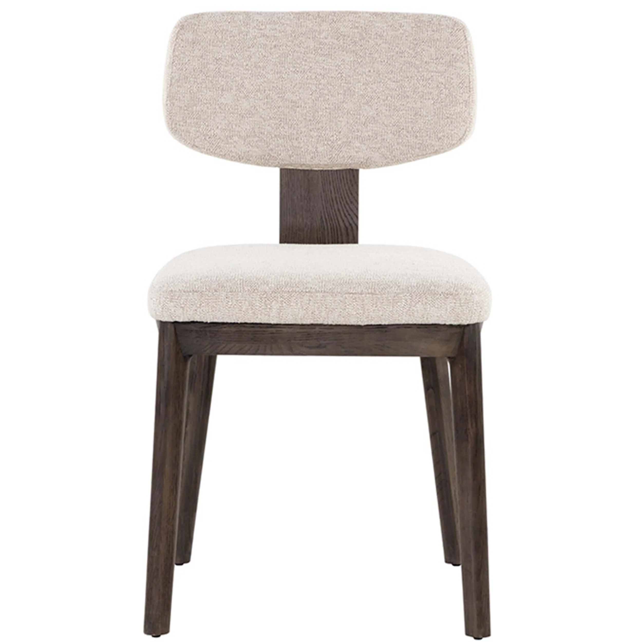 Rickett Dining Chair, Dove Cream/Dark Brown, Set of 2 - Image 2