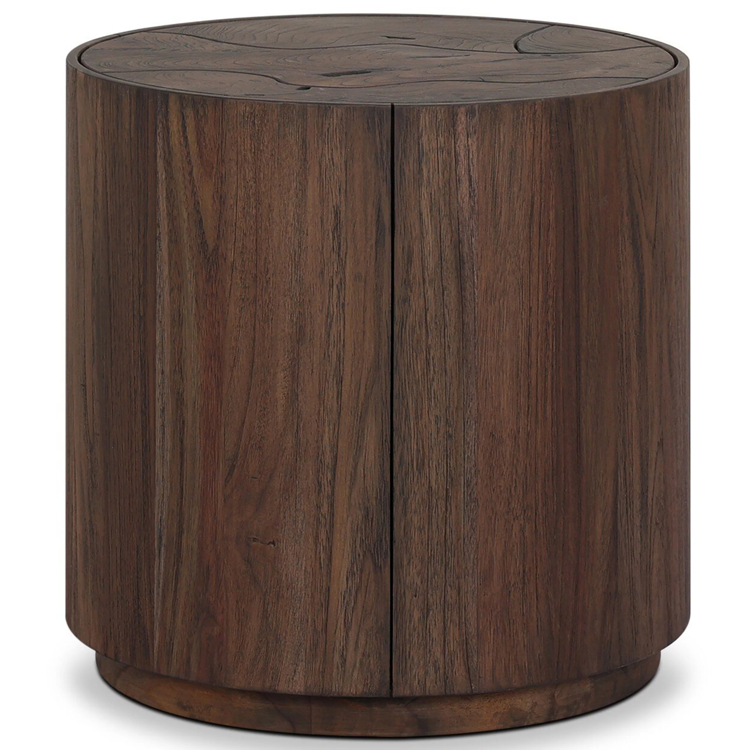 Ridge Outdoor End Table, Saddle Brown by Four Hands - Image 2