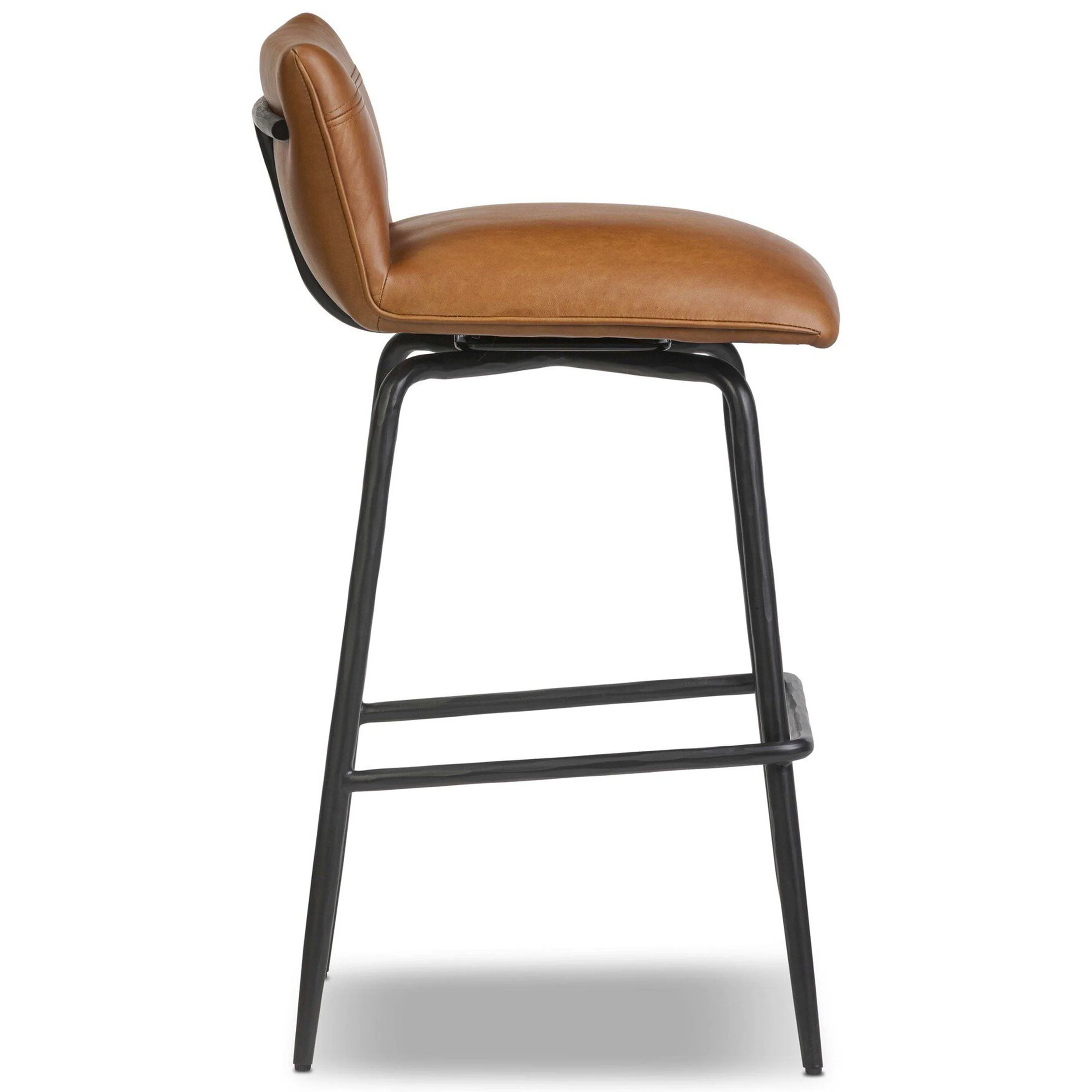 Ridley Leather Swivel Bar & Counter Stool, Sonoma Chestnut by Four Hands - Image 3