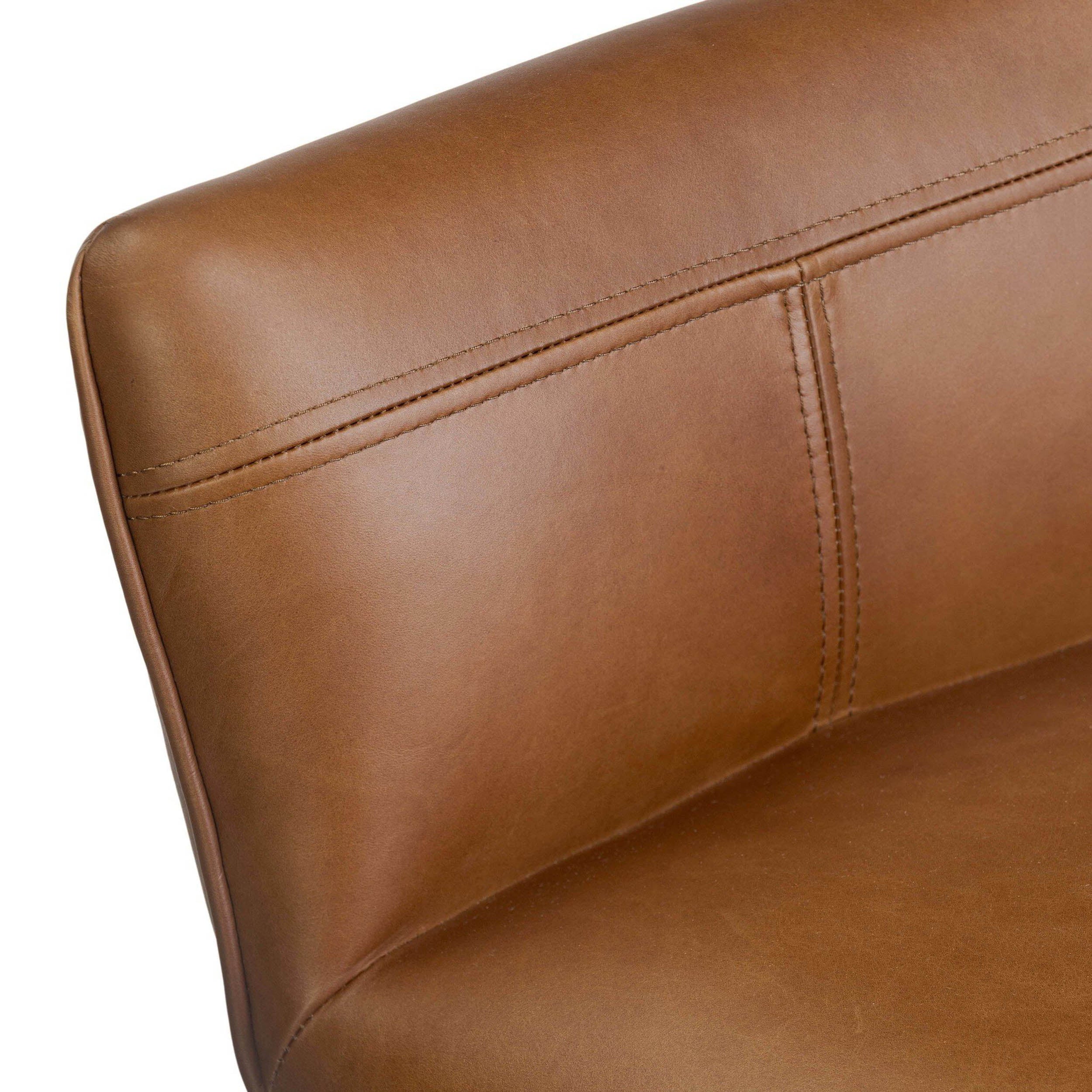 Ridley Leather Swivel Bar & Counter Stool, Sonoma Chestnut by Four Hands - Image 5