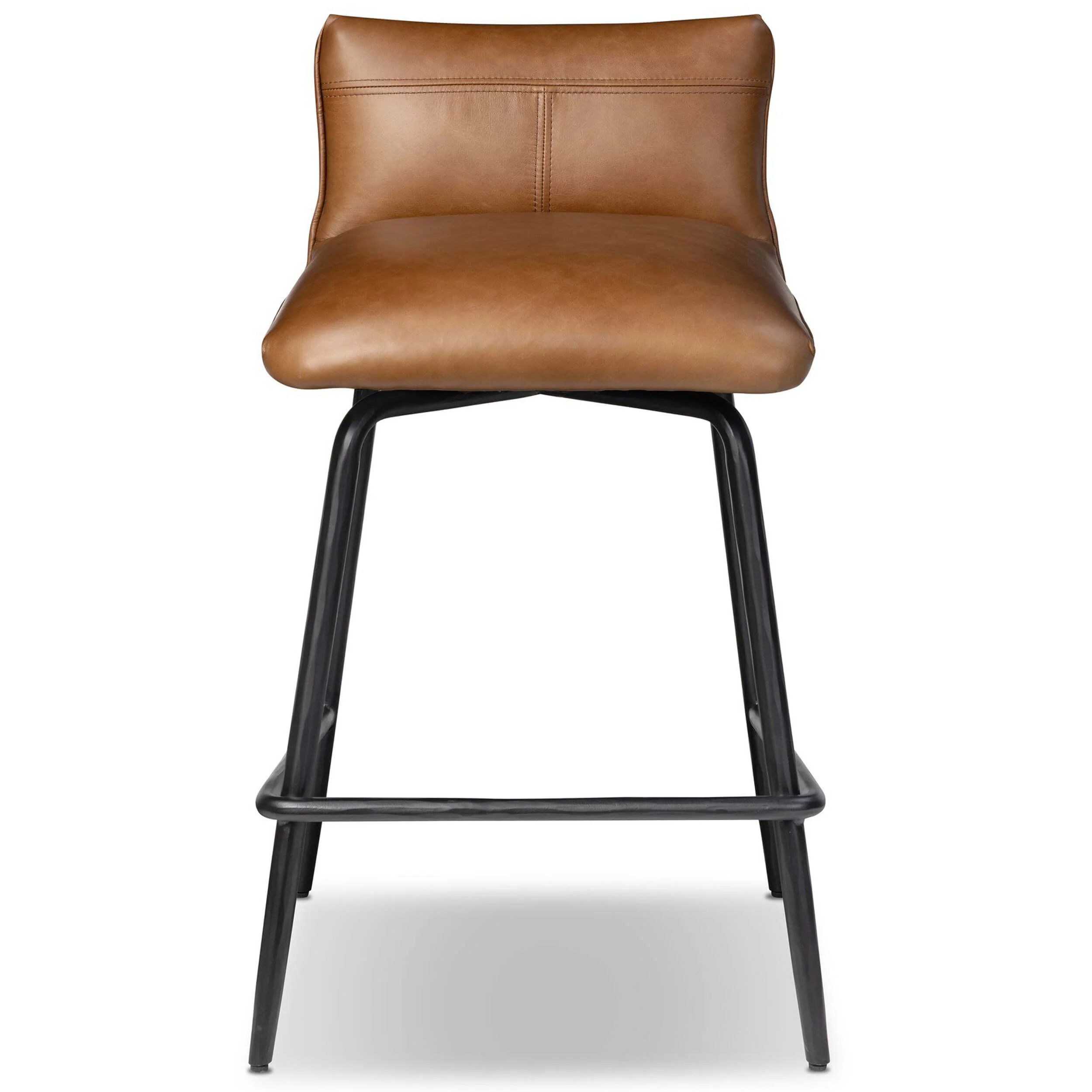 Ridley Leather Swivel Bar & Counter Stool, Sonoma Chestnut by Four Hands - Image 9