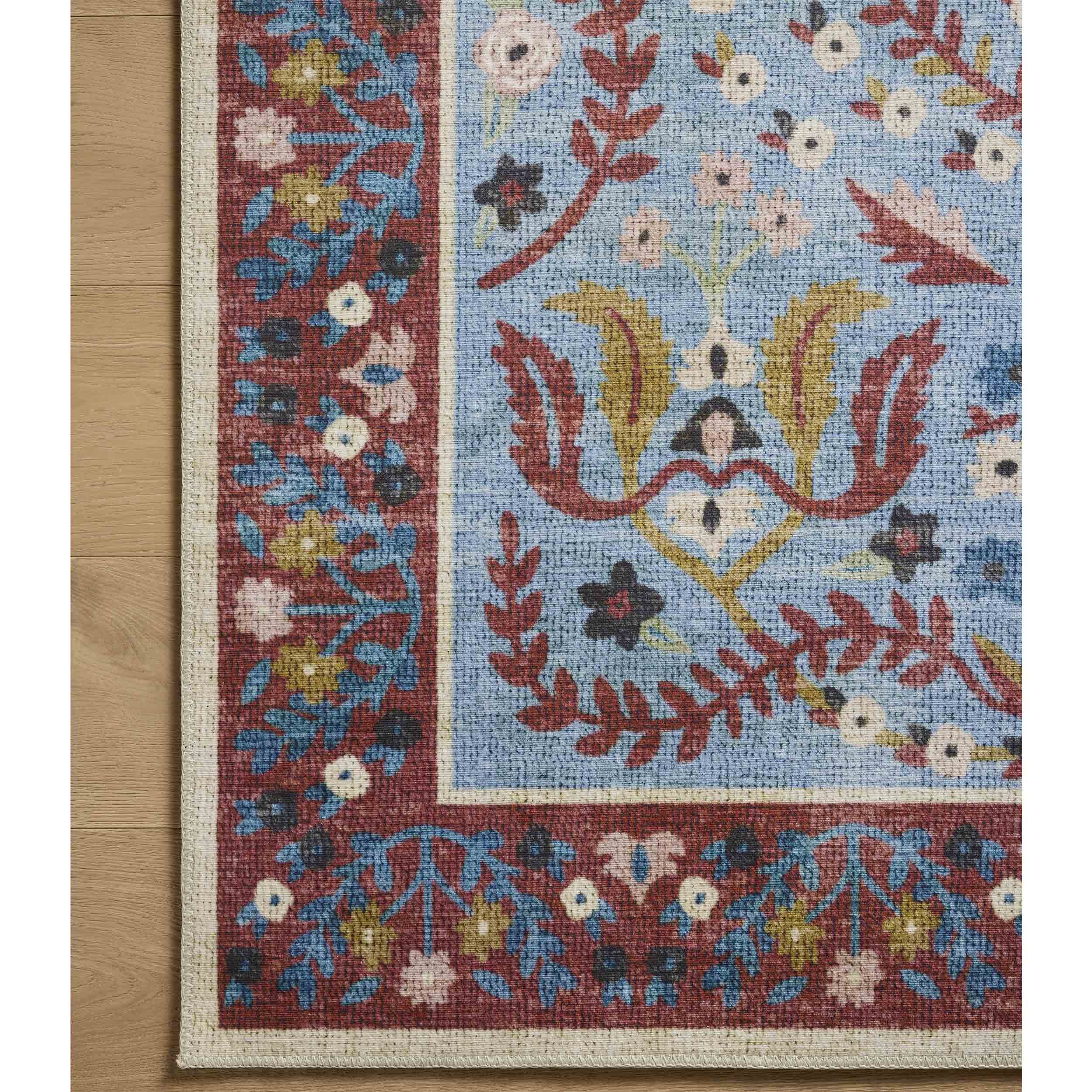 Rifle Paper Co. x Loloi Rug Canopy CNP-03, Red/Blue - Image 3