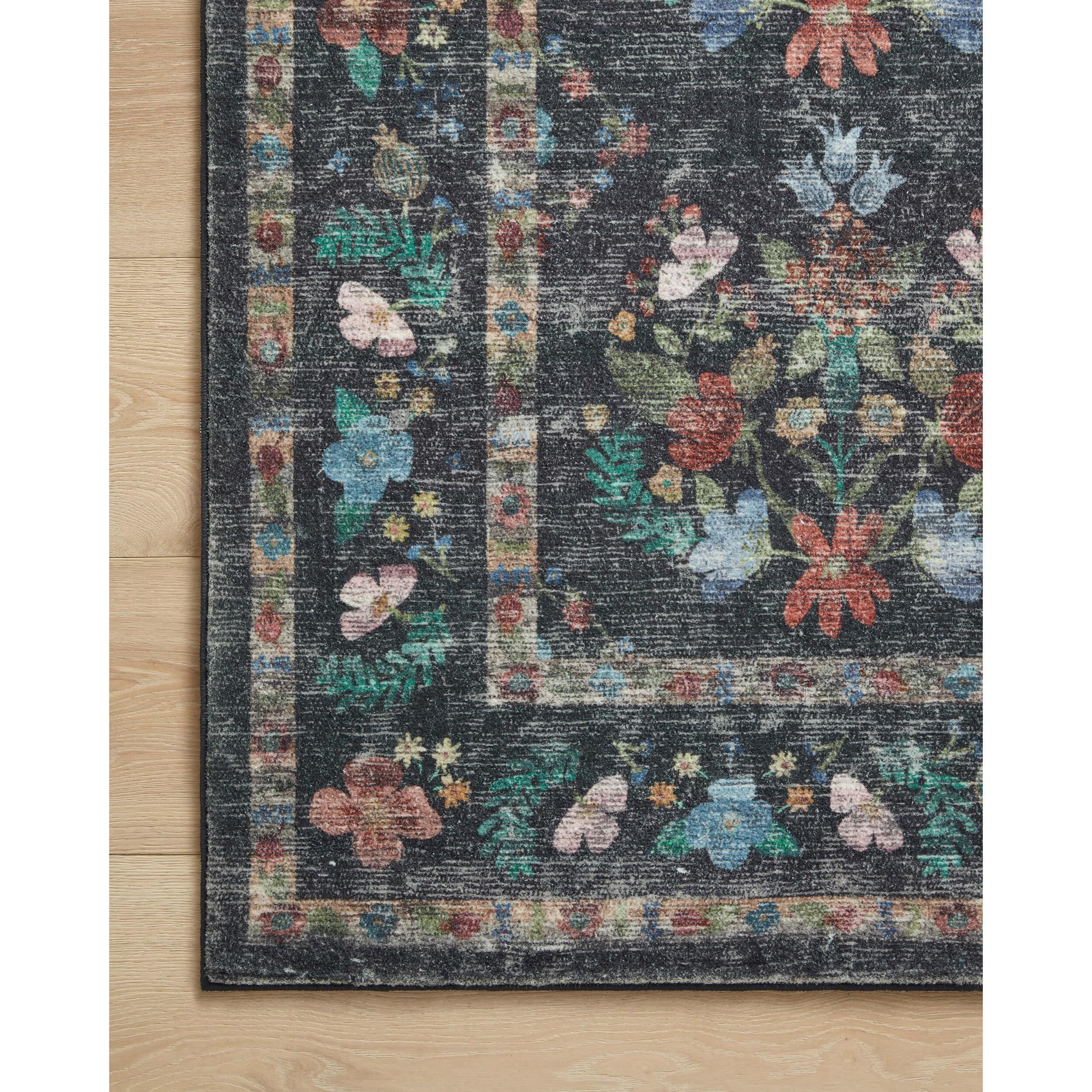 Rifle Paper Co. x Loloi Rug Courtyard COU-04, Seville Charcoal - Image 3