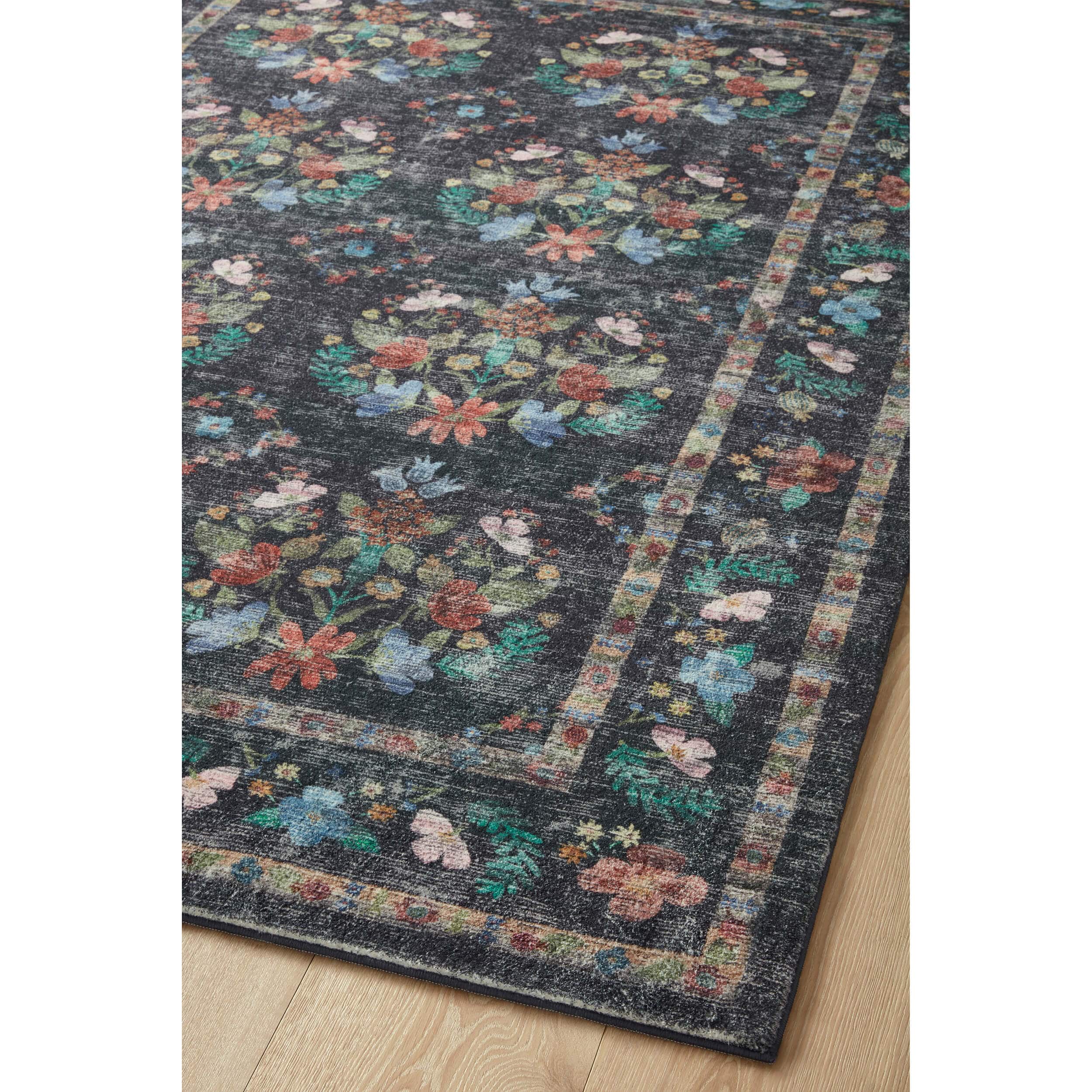 Rifle Paper Co. x Loloi Rug Courtyard COU-04, Seville Charcoal - Image 4