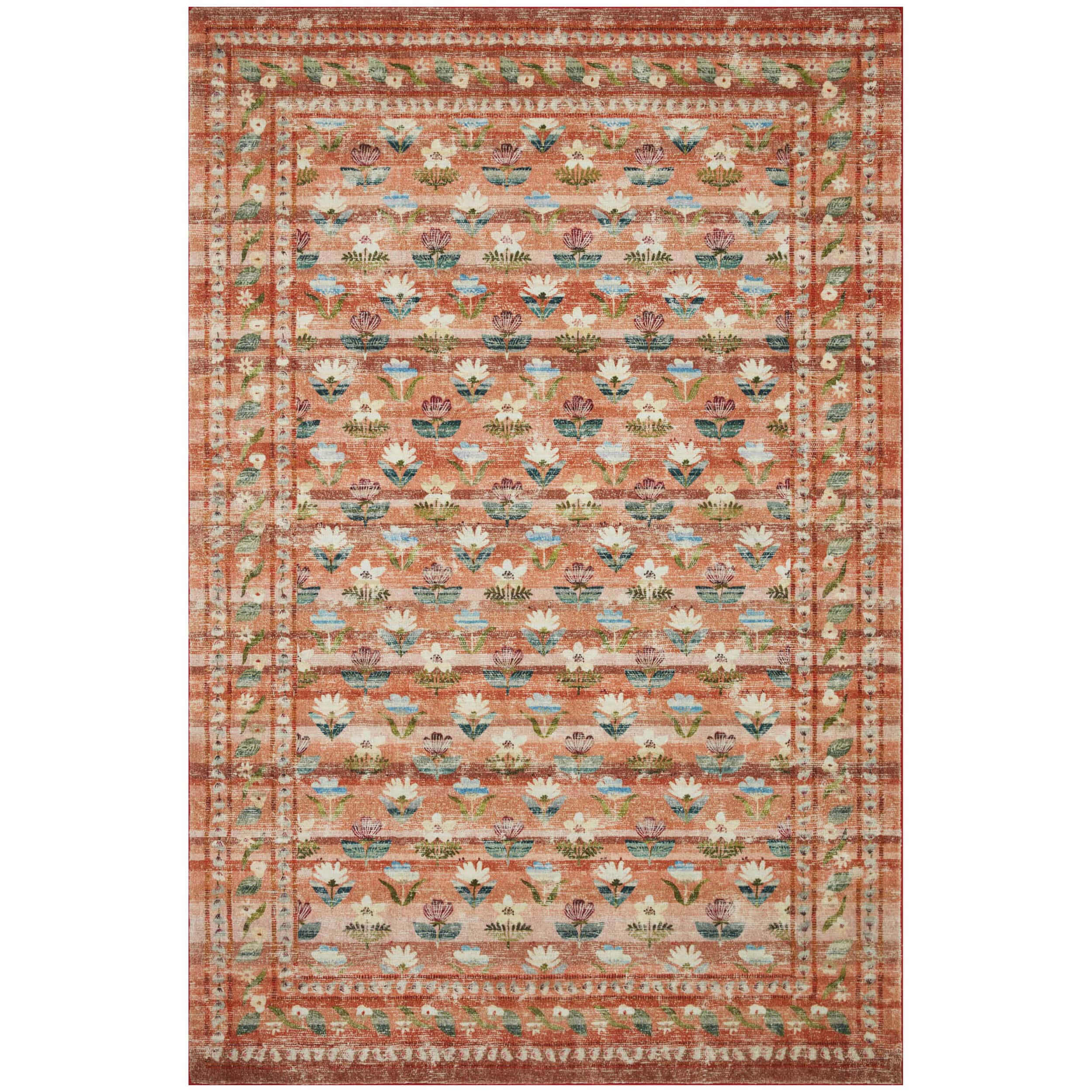 Rifle Paper Co. x Loloi Rug Courtyard COU-05, Hadley Terracotta