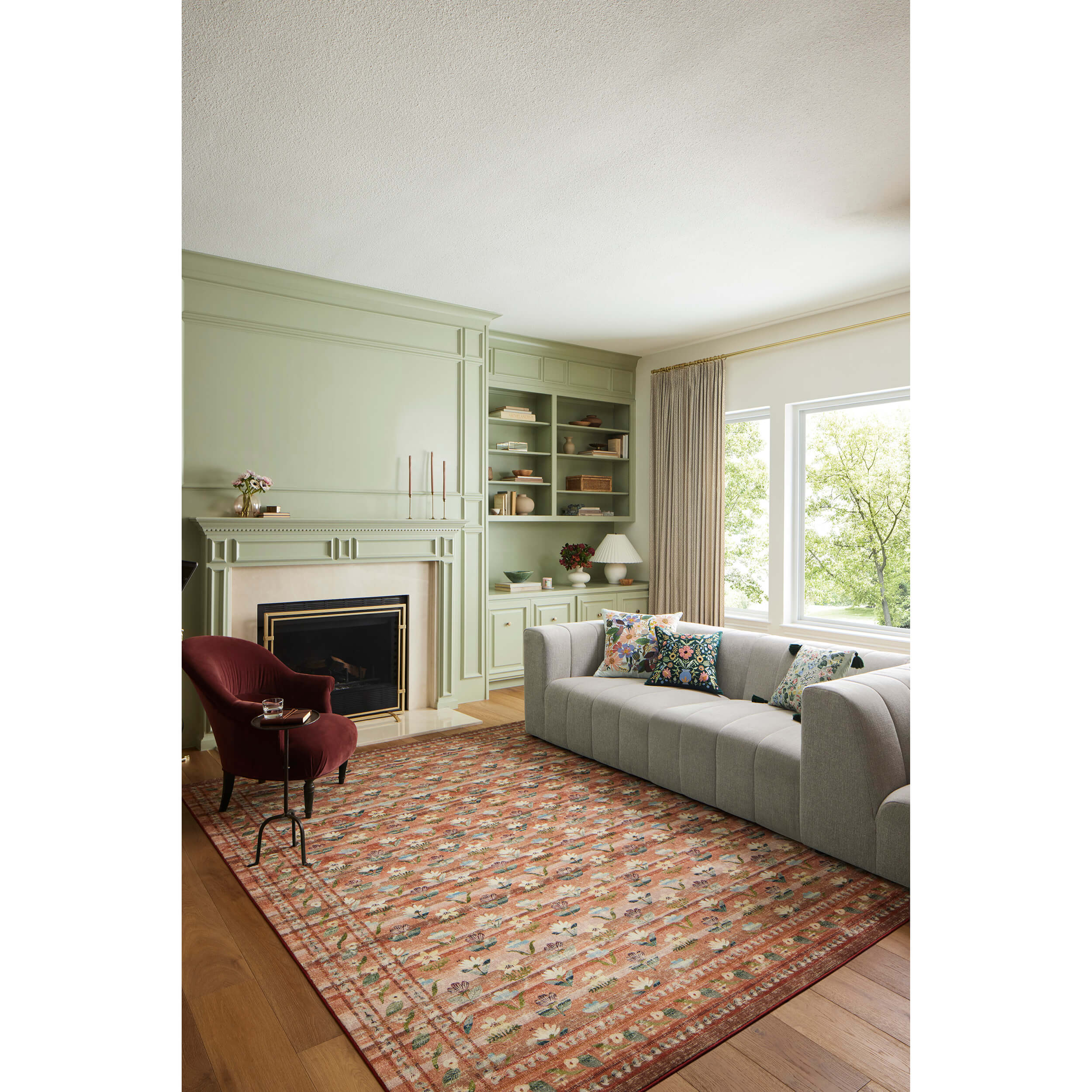 Rifle Paper Co. x Loloi Rug Courtyard COU-05, Hadley Terracotta - Image 6
