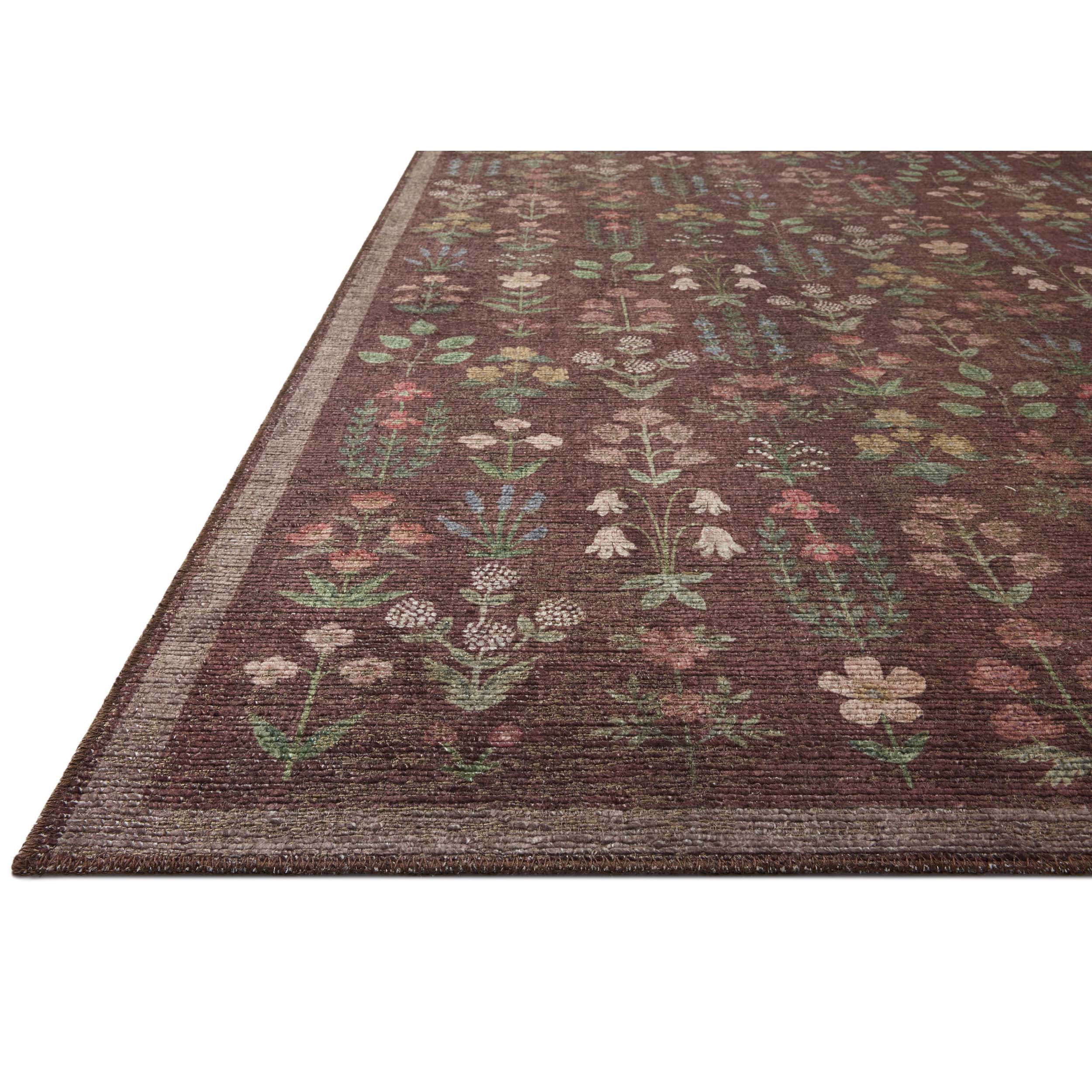 Rifle Paper Co. x Loloi Rug Edinburgh EDN-03, Merlot/Multi - Image 2