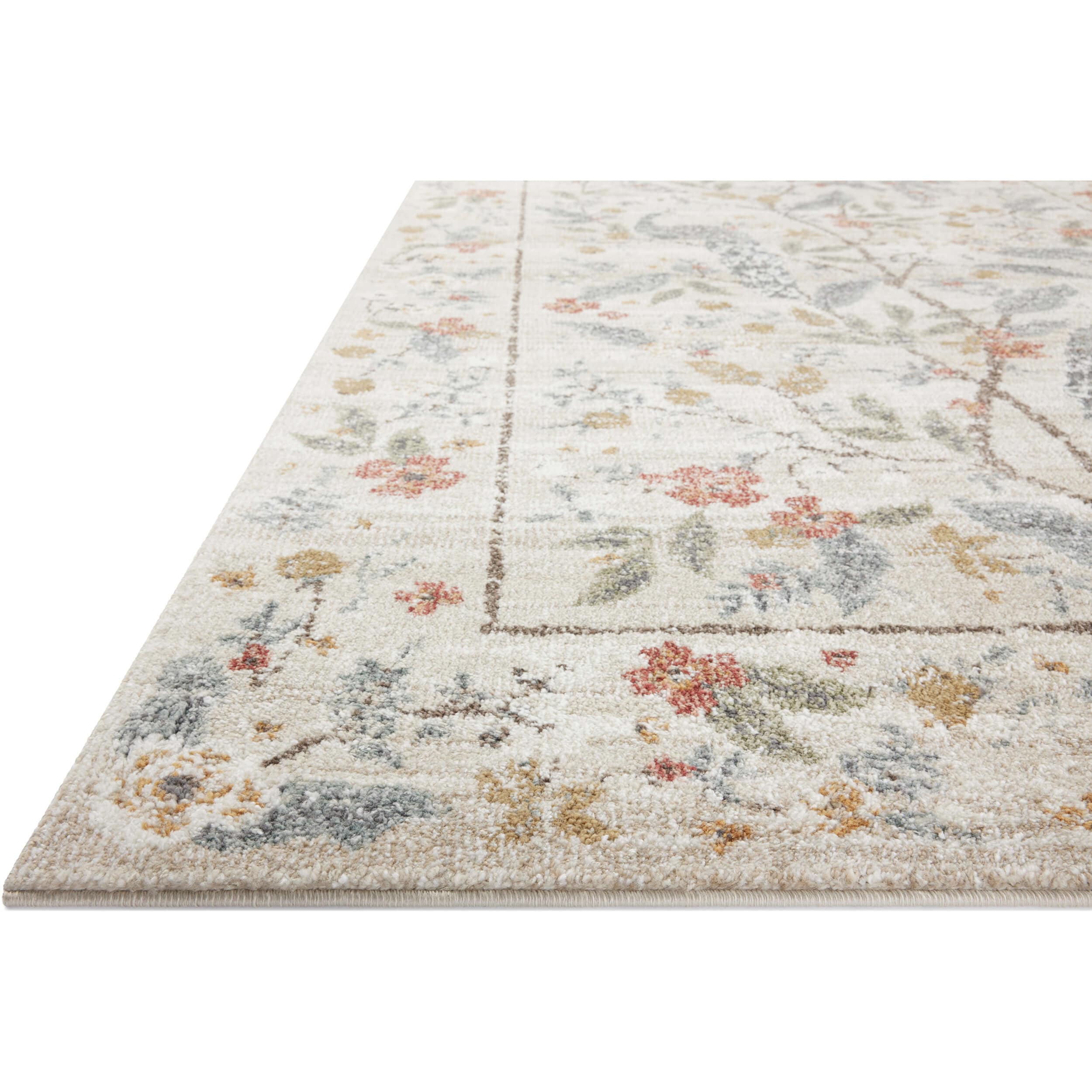 Rifle Paper Co. x Loloi Rug Laurel LAU-05, Peacock Garden Cream - Image 2