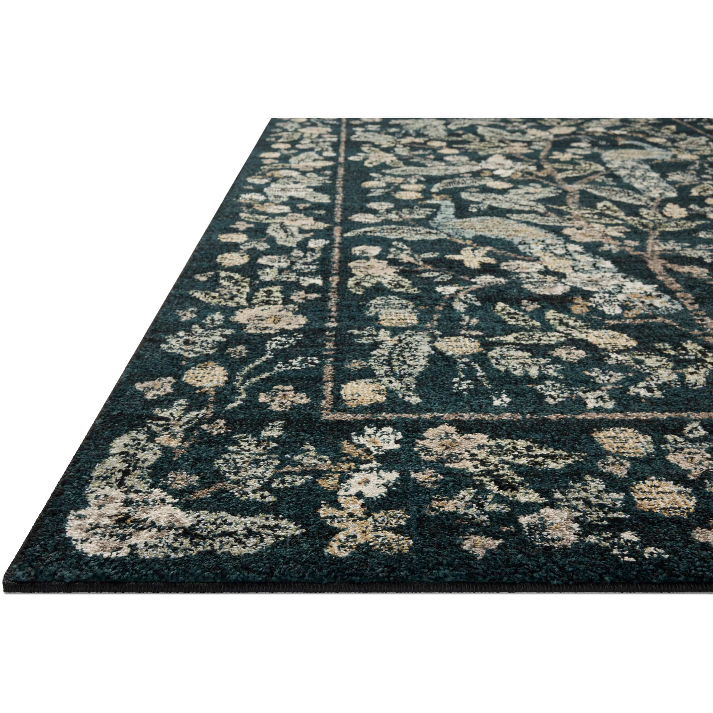 Rifle Paper Co. x Loloi Rug Laurel LAU-05, Peacock Garden Navy - Image 2