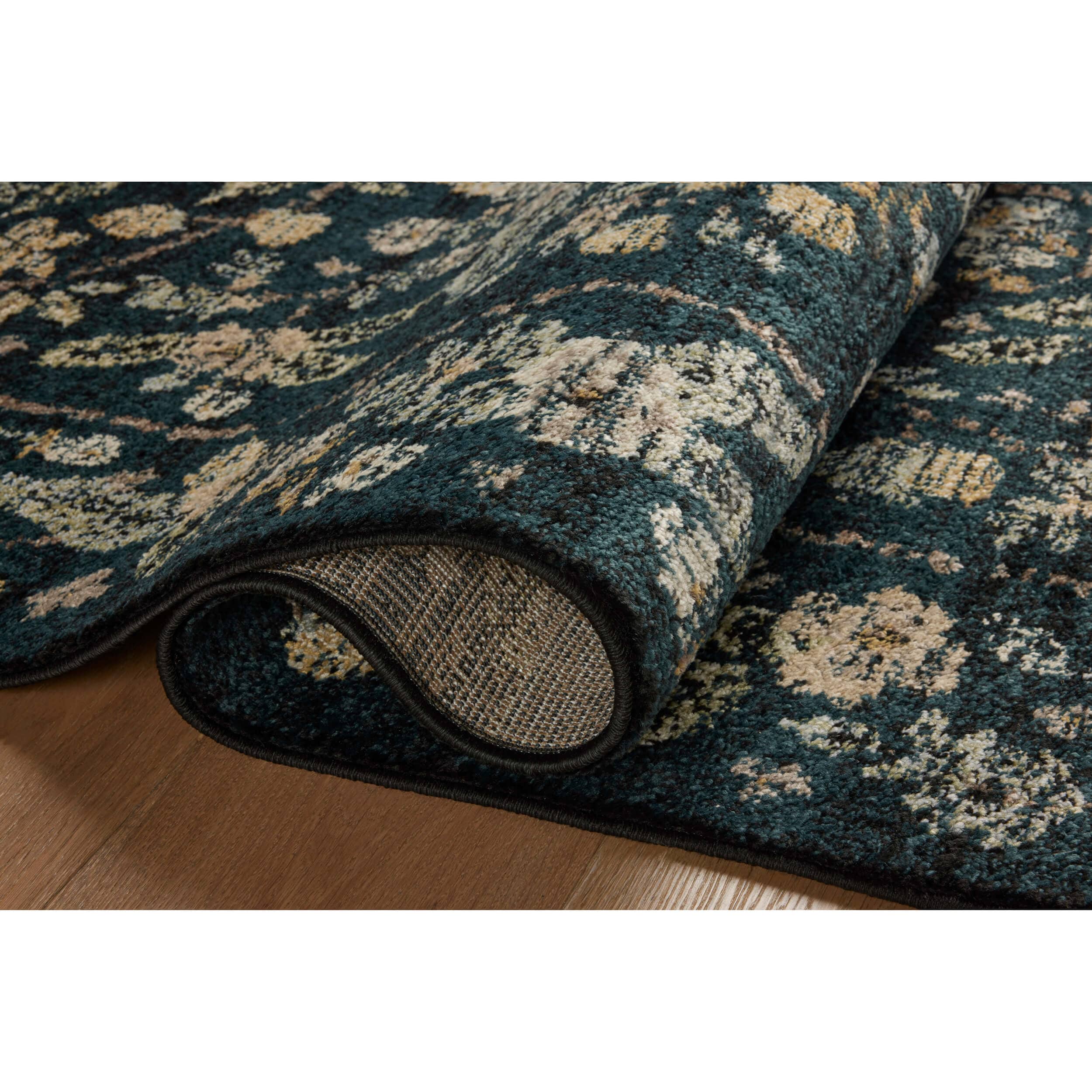 Rifle Paper Co. x Loloi Rug Laurel LAU-05, Peacock Garden Navy - Image 4