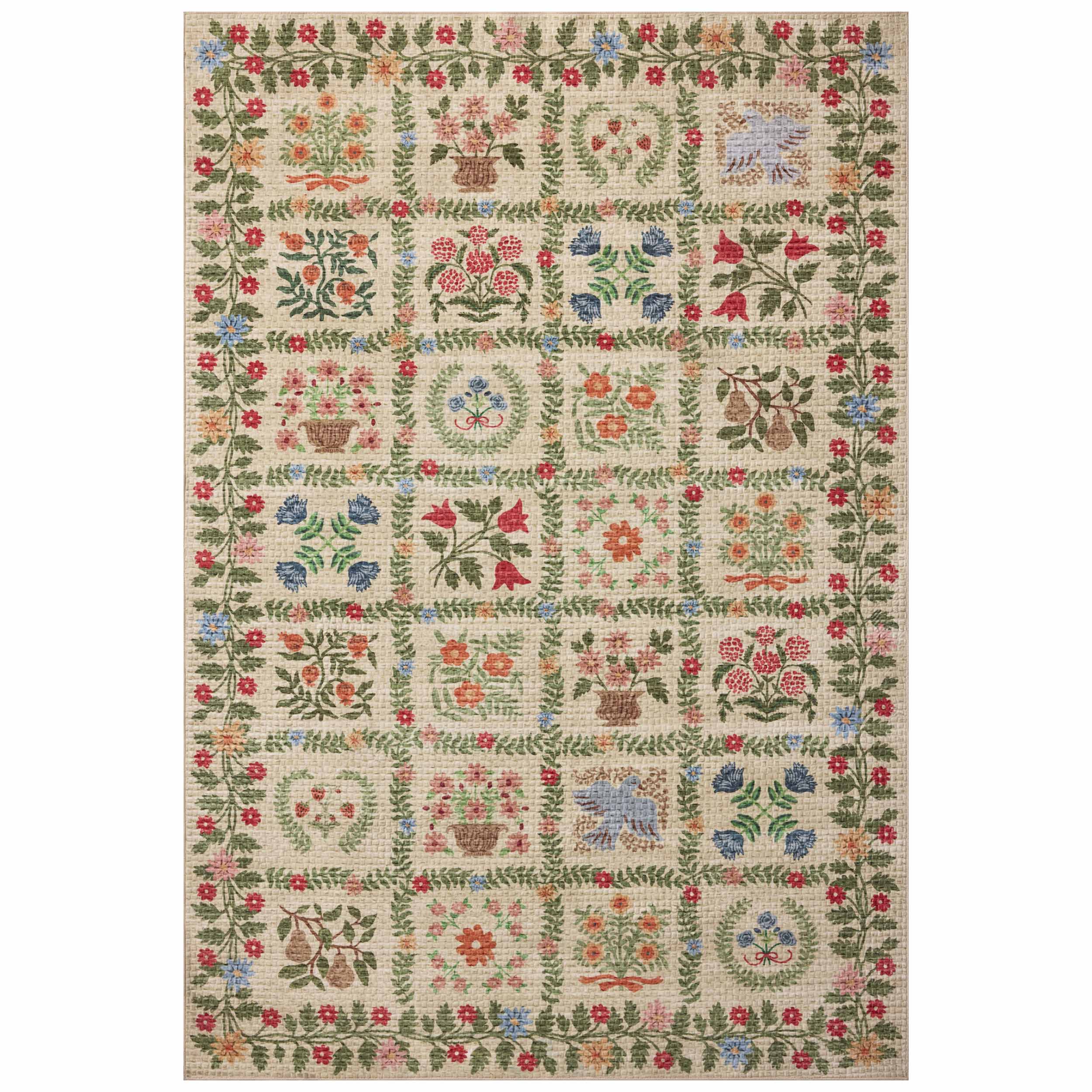 Rifle Paper Co. x Loloi Rug Orchard ORH-03, Beige/Multi