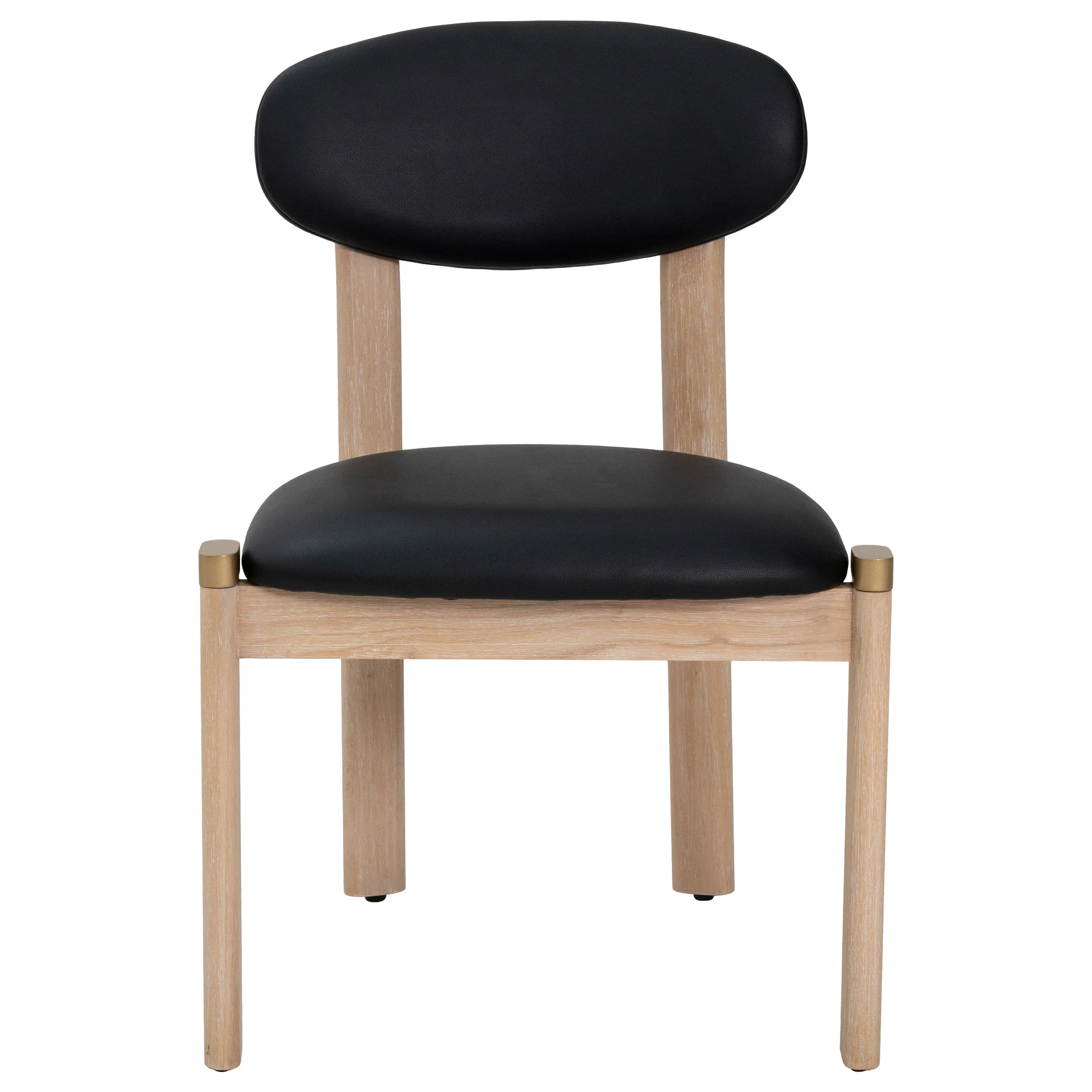 Rilou Dining Chair, Black/Natural, Set of 2 - Image 2