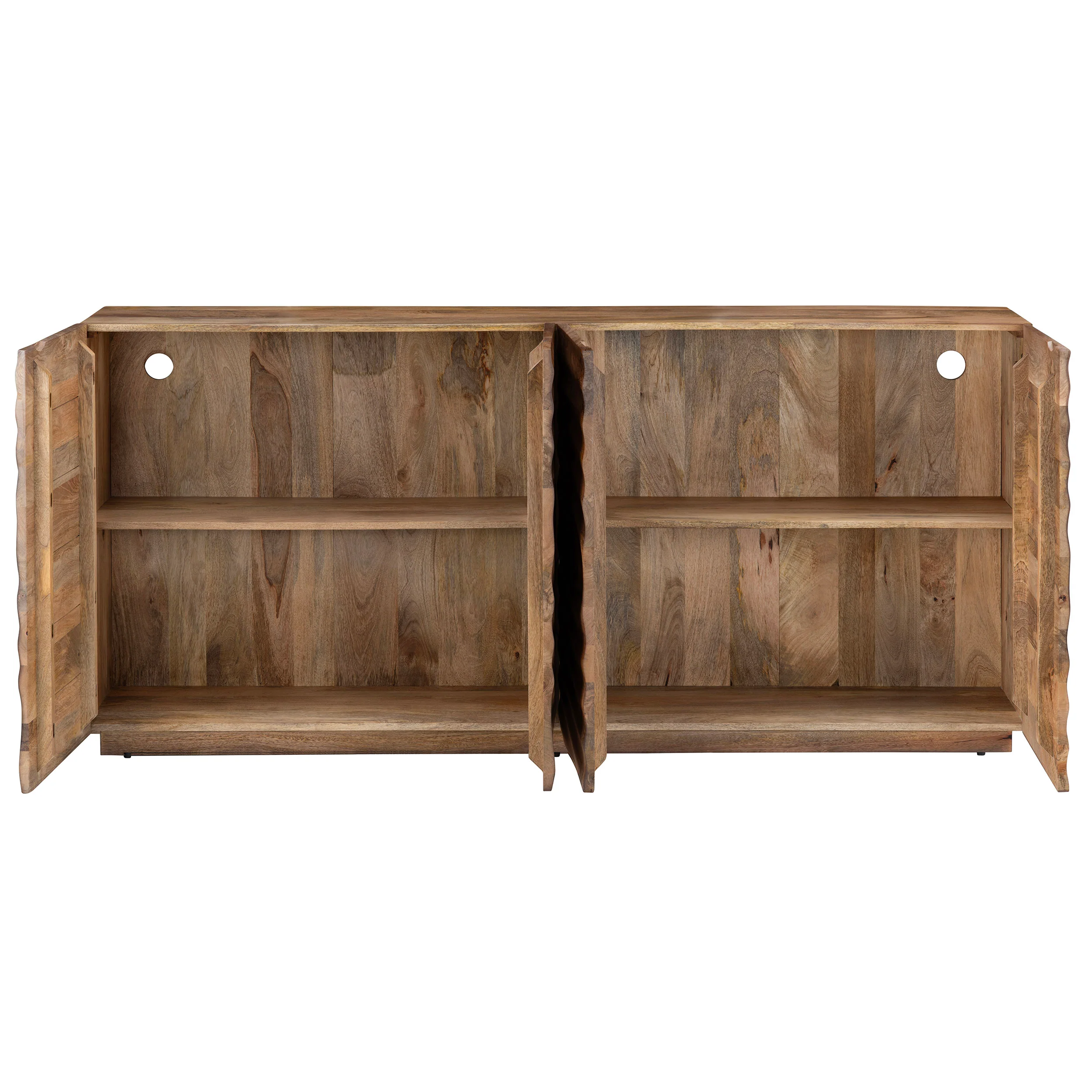Ripple 4 Door Sideboard, Brown - Image 3