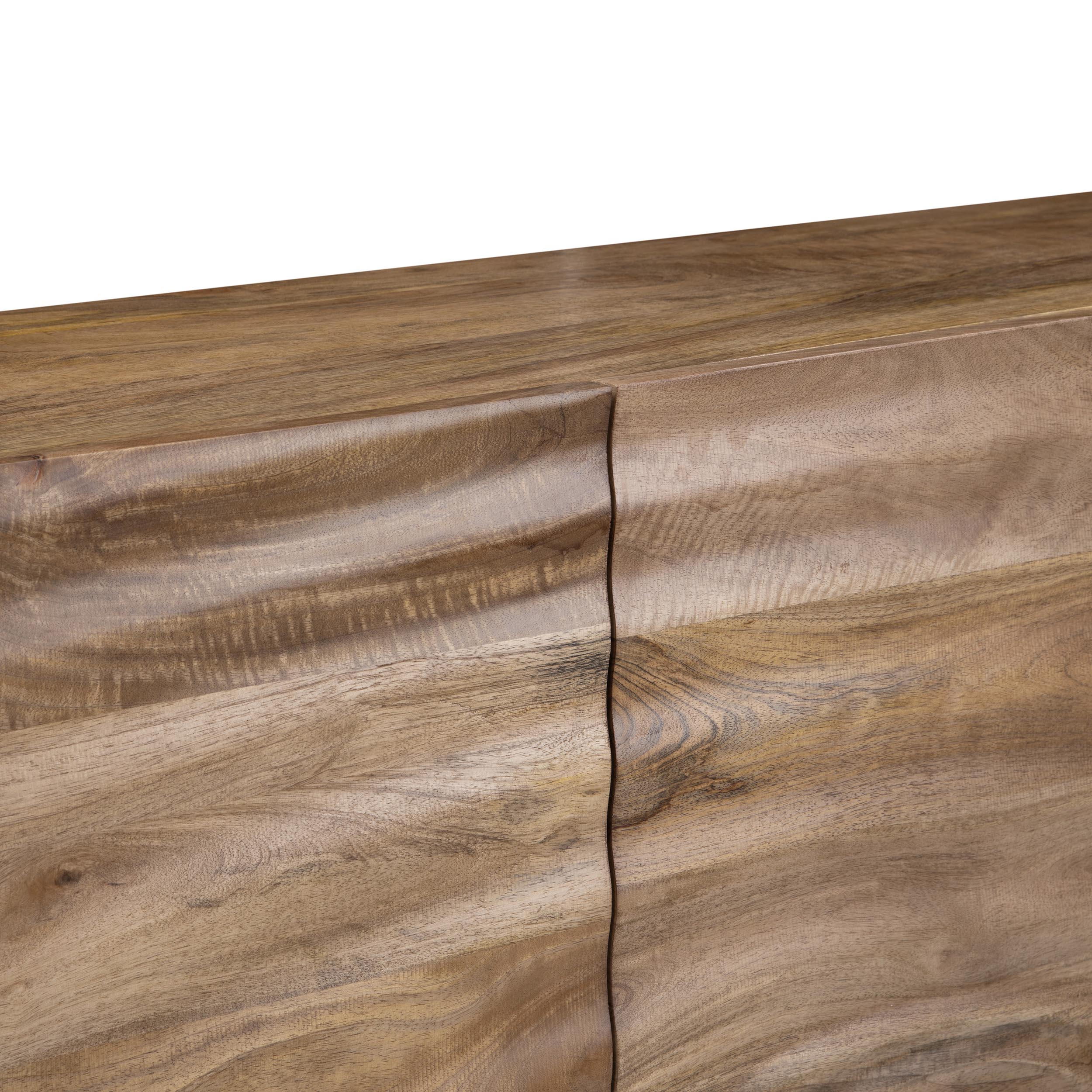Ripple 4 Door Sideboard, Brown - Image 4