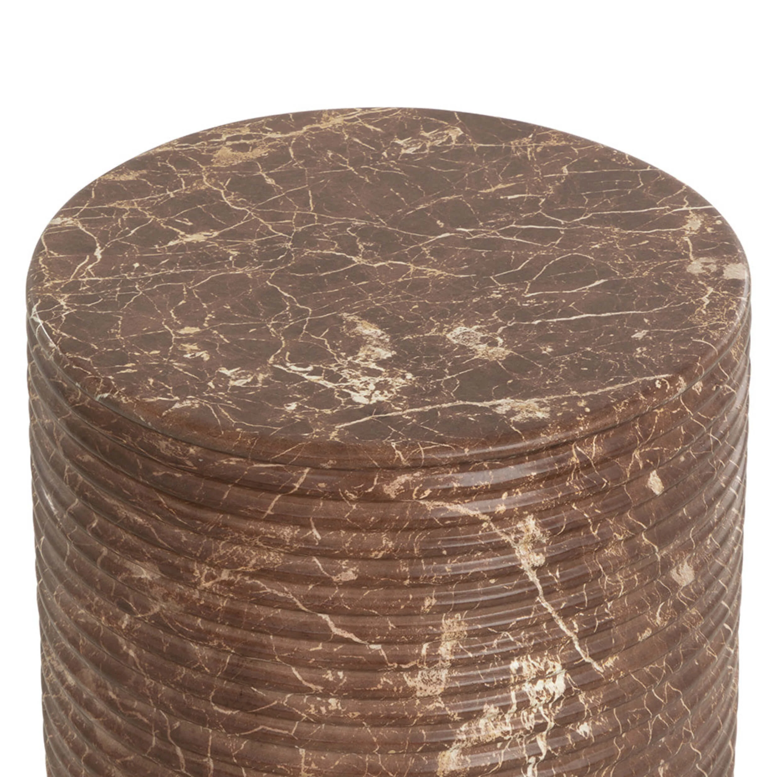 Riva Stool, Mocha Marble Look - Image 3