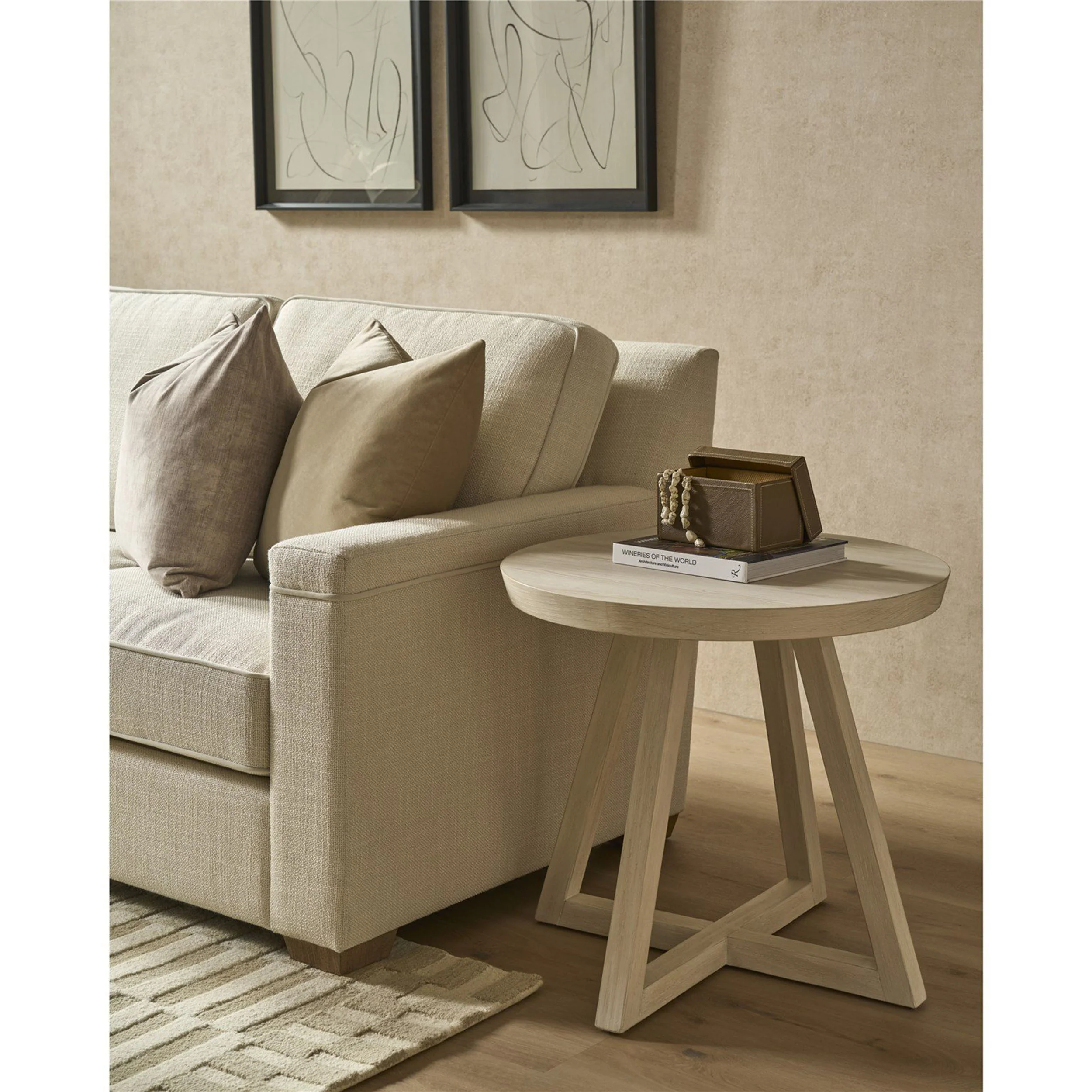 River Rock Round Side Table, River Rock - Image 3