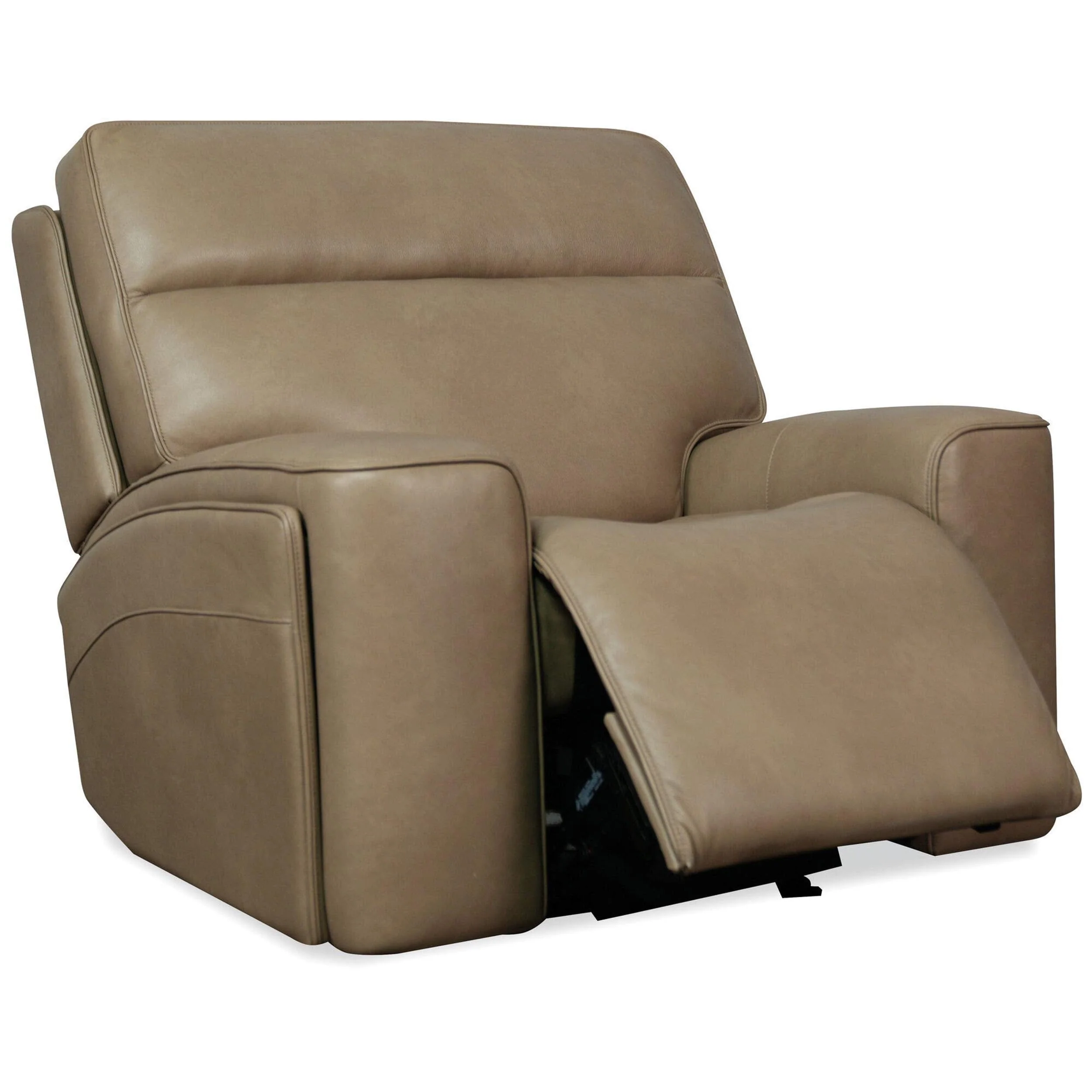 Riverton Leather Power Gliding Recliner, Dante Sandhills - Image 6