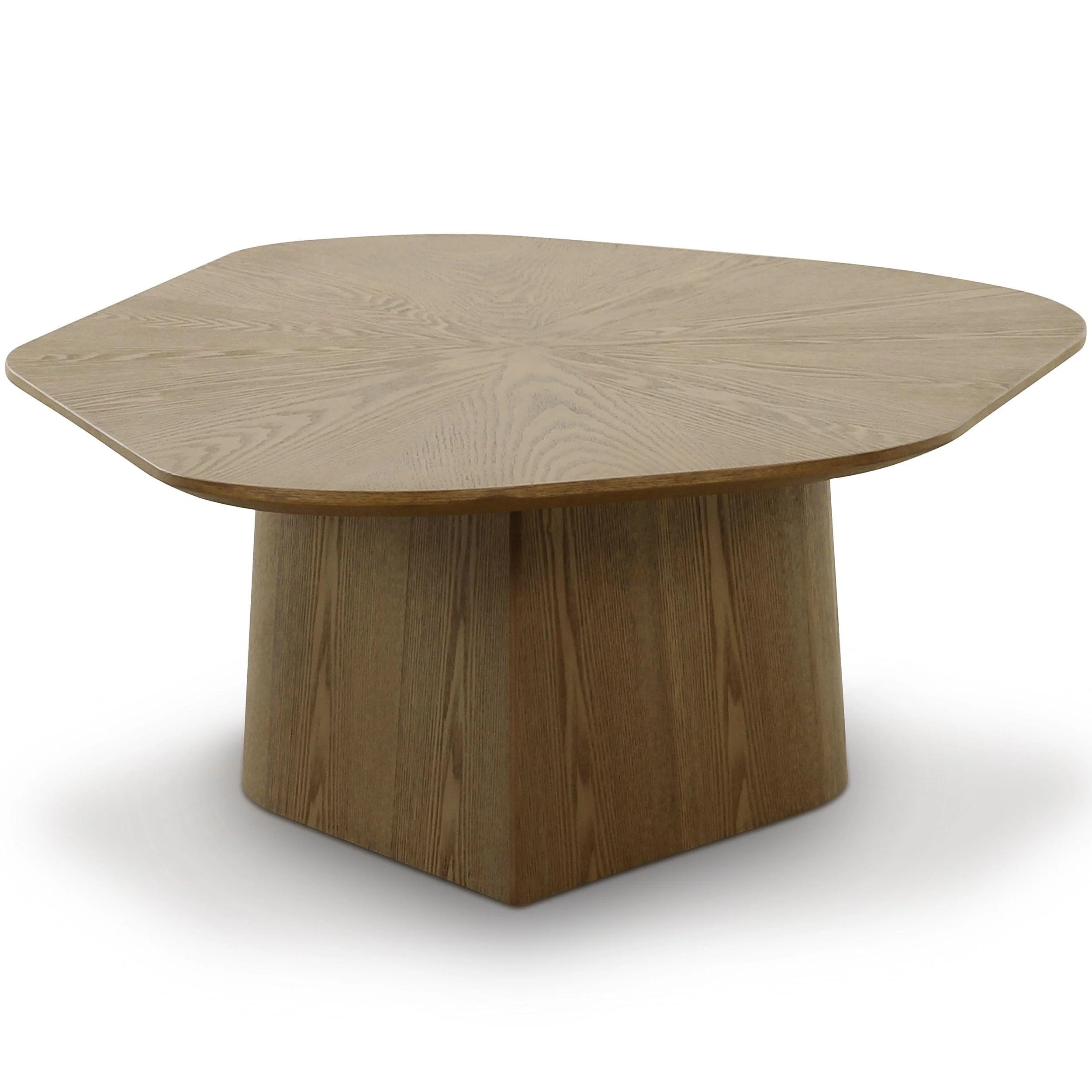 Roche Geometric Low Coffee Table, Brown - Image 3