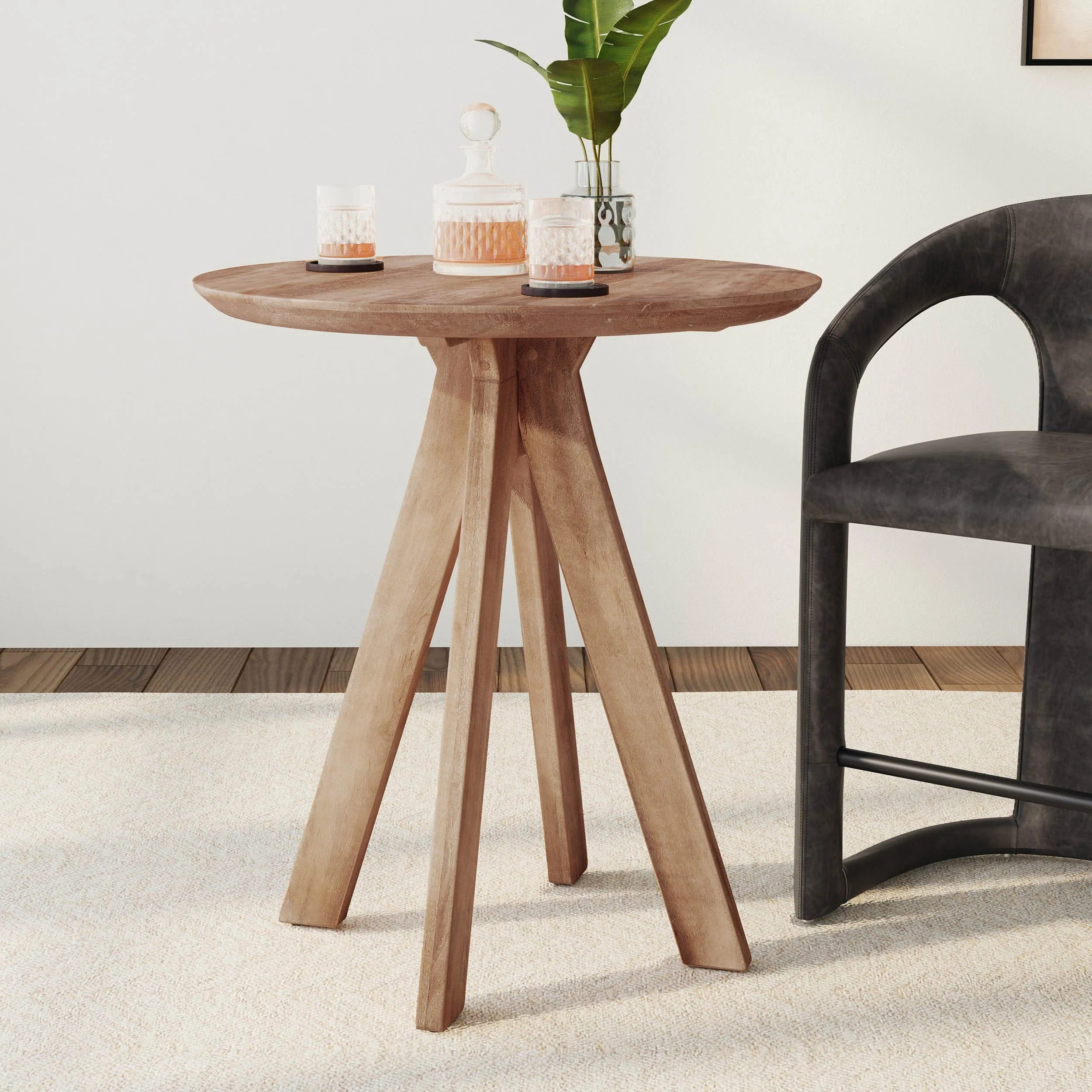 Rodrigo Round Bar Table, Hickory Brown - Image 5