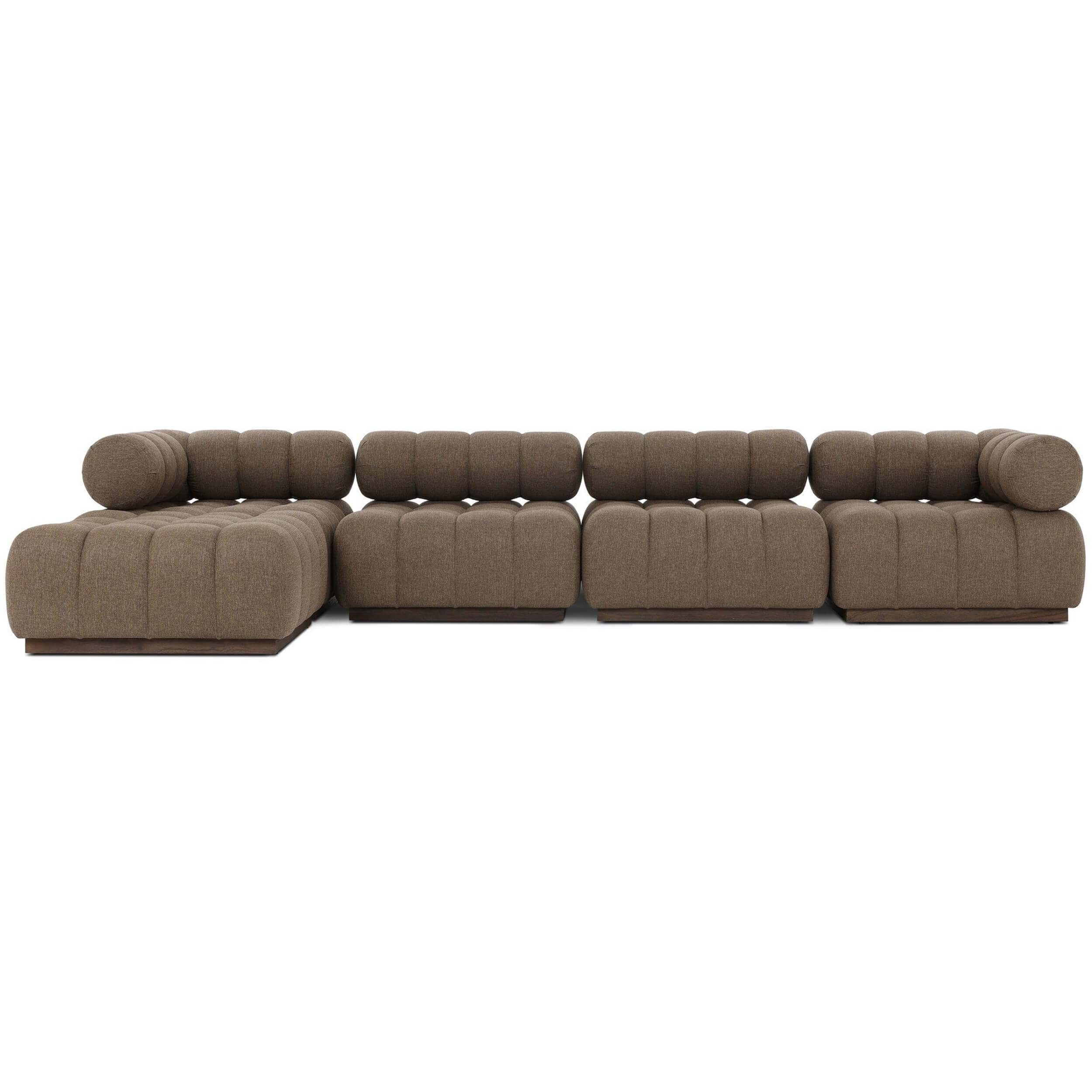Roma 4 Piece Outdoor Sectional, Ellor Brown by Four Hands - Image 2