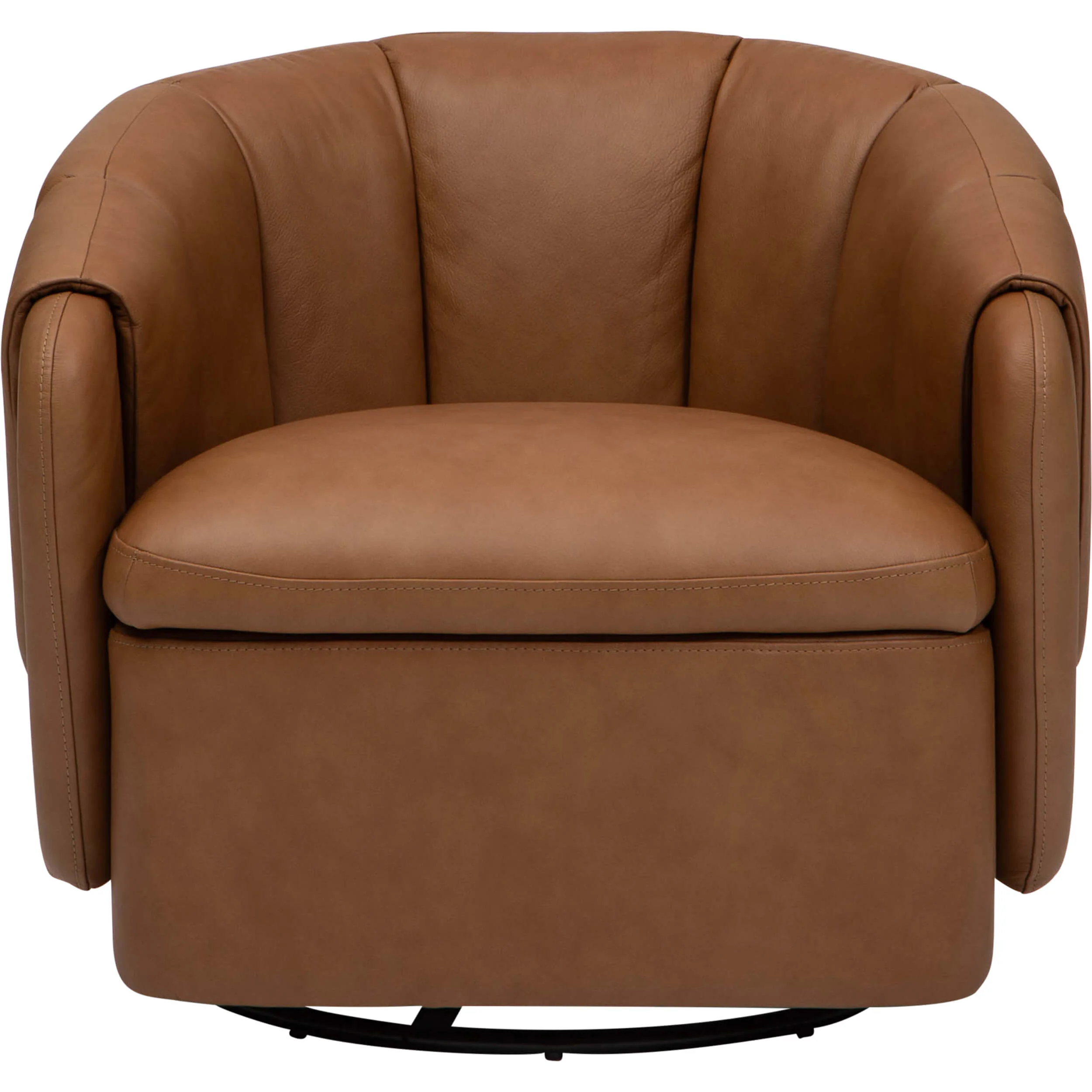 Roman Leather Swivel Chair, Aline Butternut - Image 2