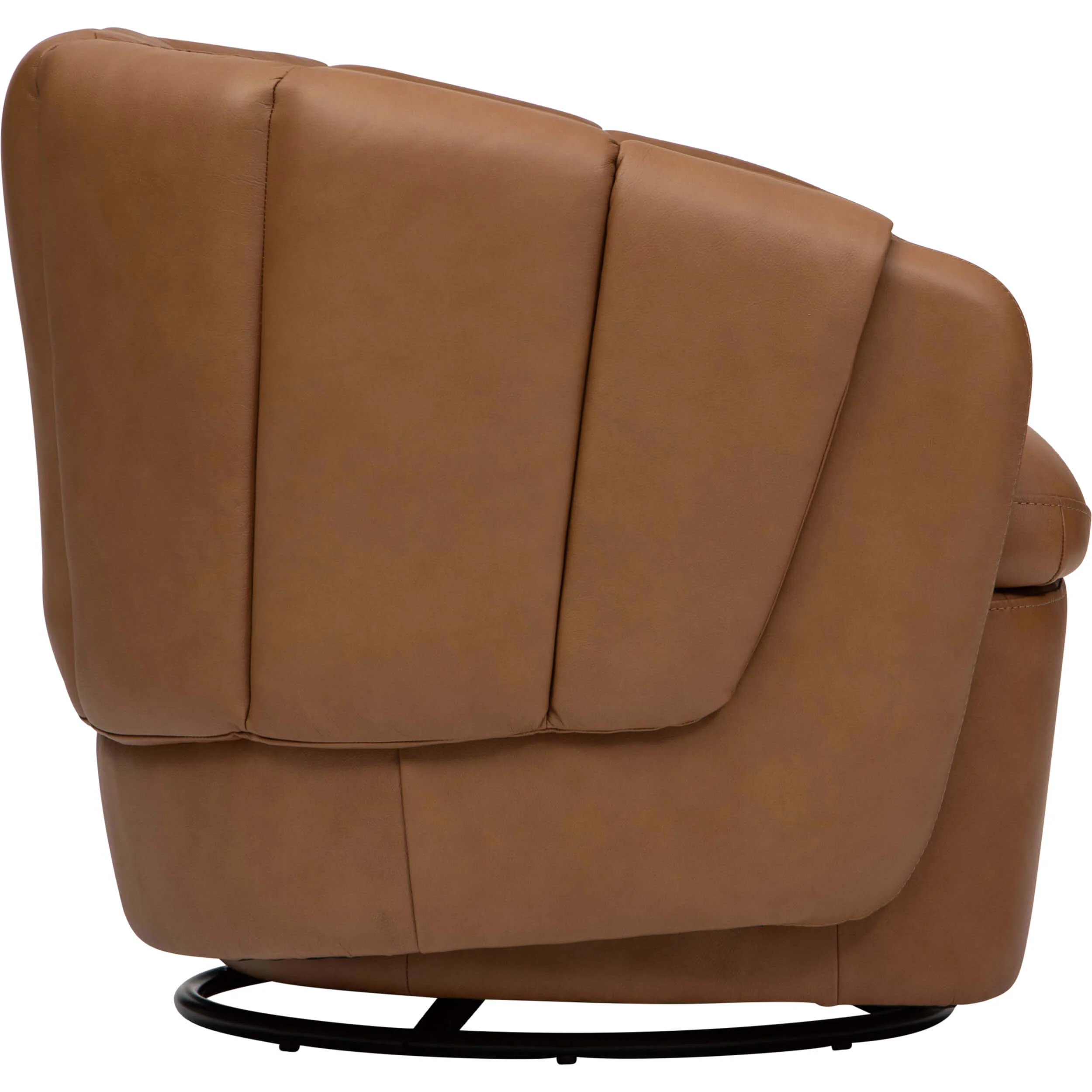 Roman Leather Swivel Chair, Aline Butternut - Image 3