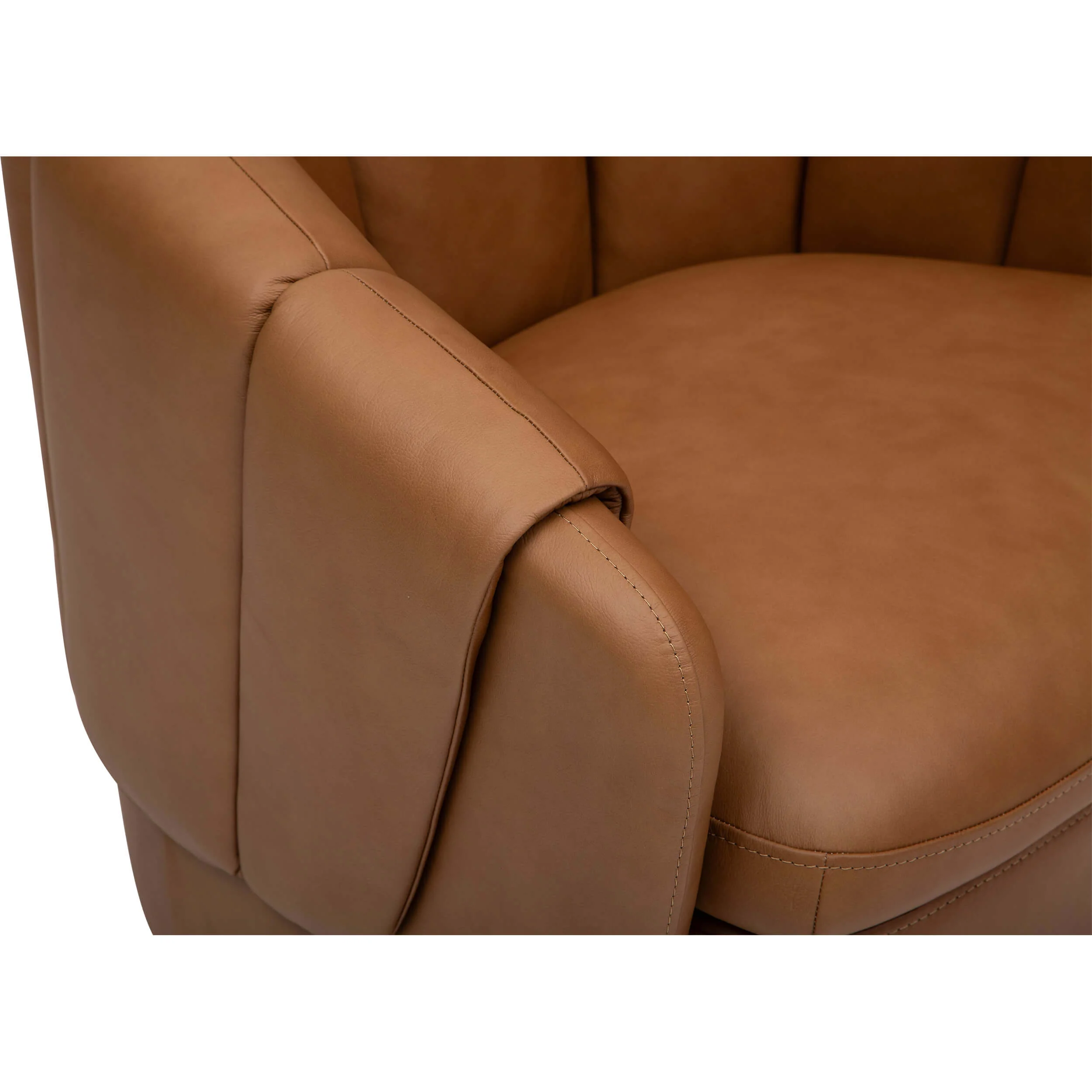 Roman Leather Swivel Chair, Aline Butternut - Image 5