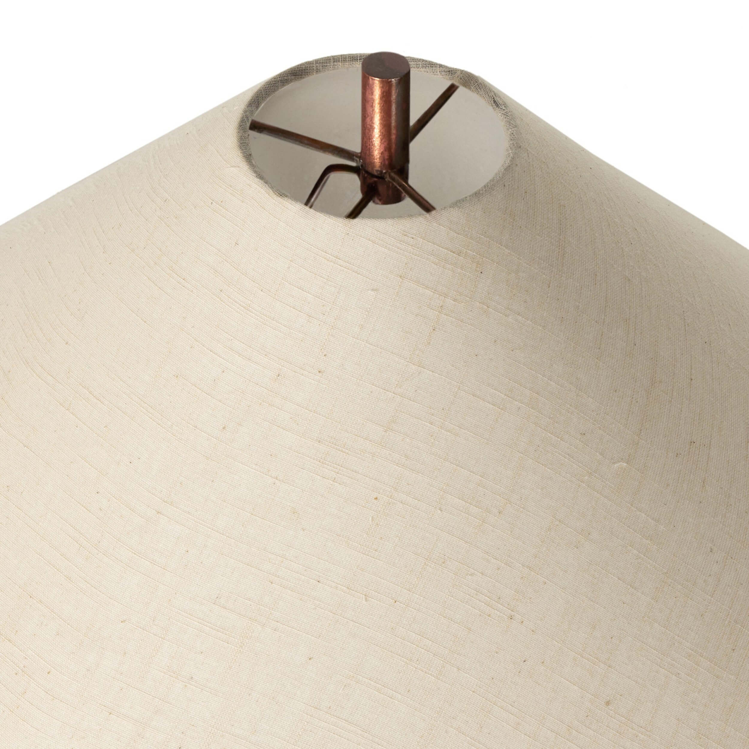 Romani Table Lamp, Cream Slub Linen by Four Hands - Image 3