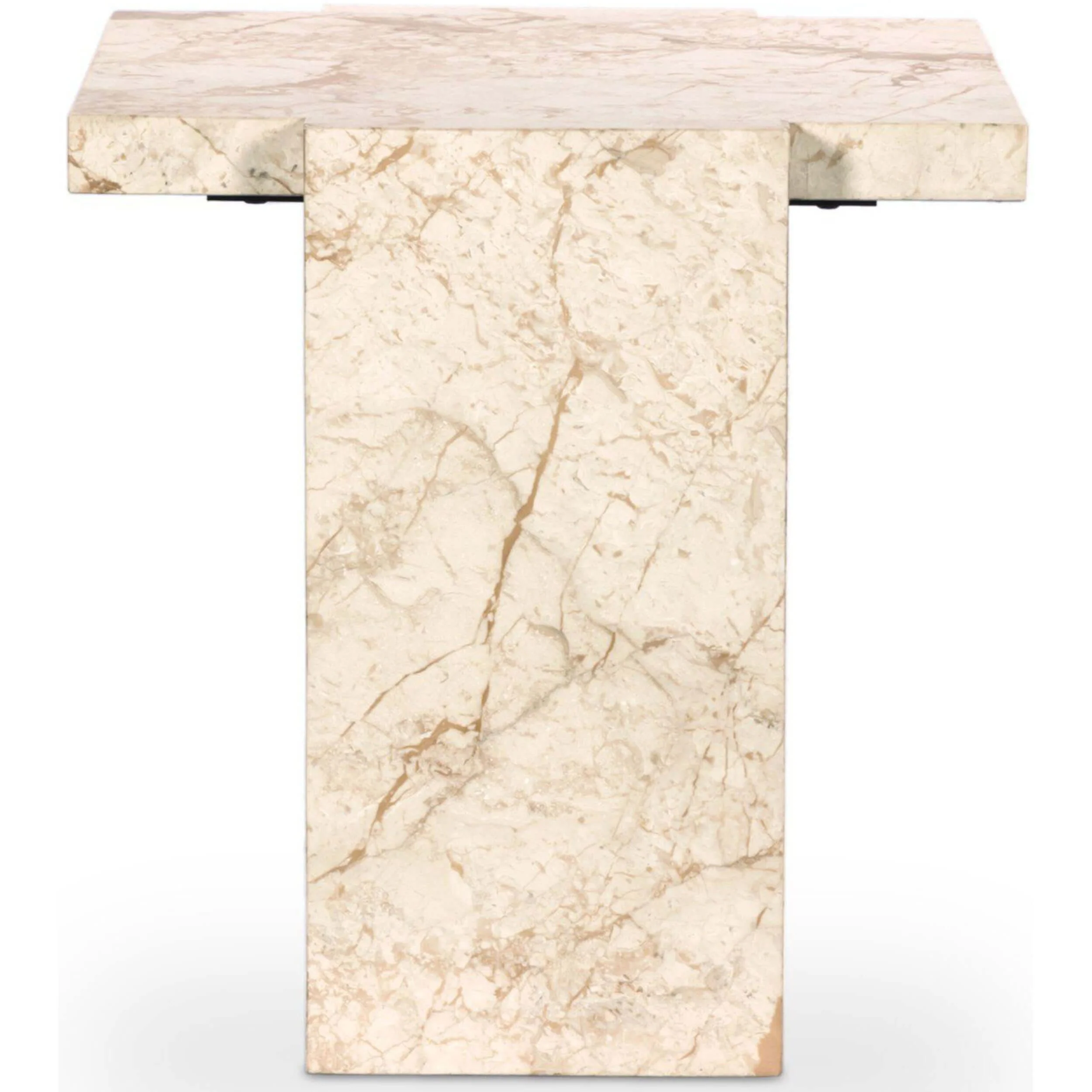 Romano End Table, Desert Taupe Marble by Four Hands - Image 3
