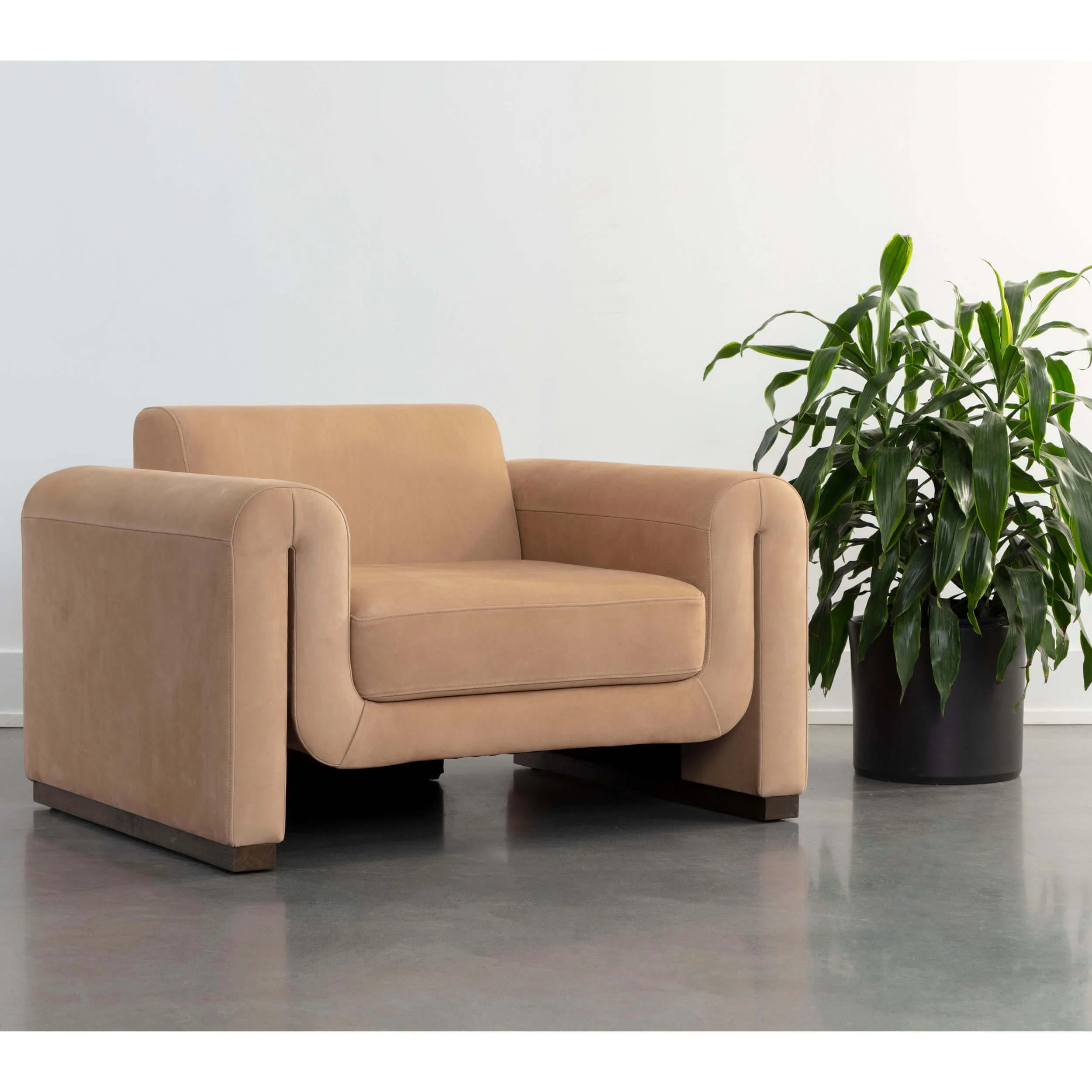 Romer Leather Chair, Nubuck Tan - Image 7