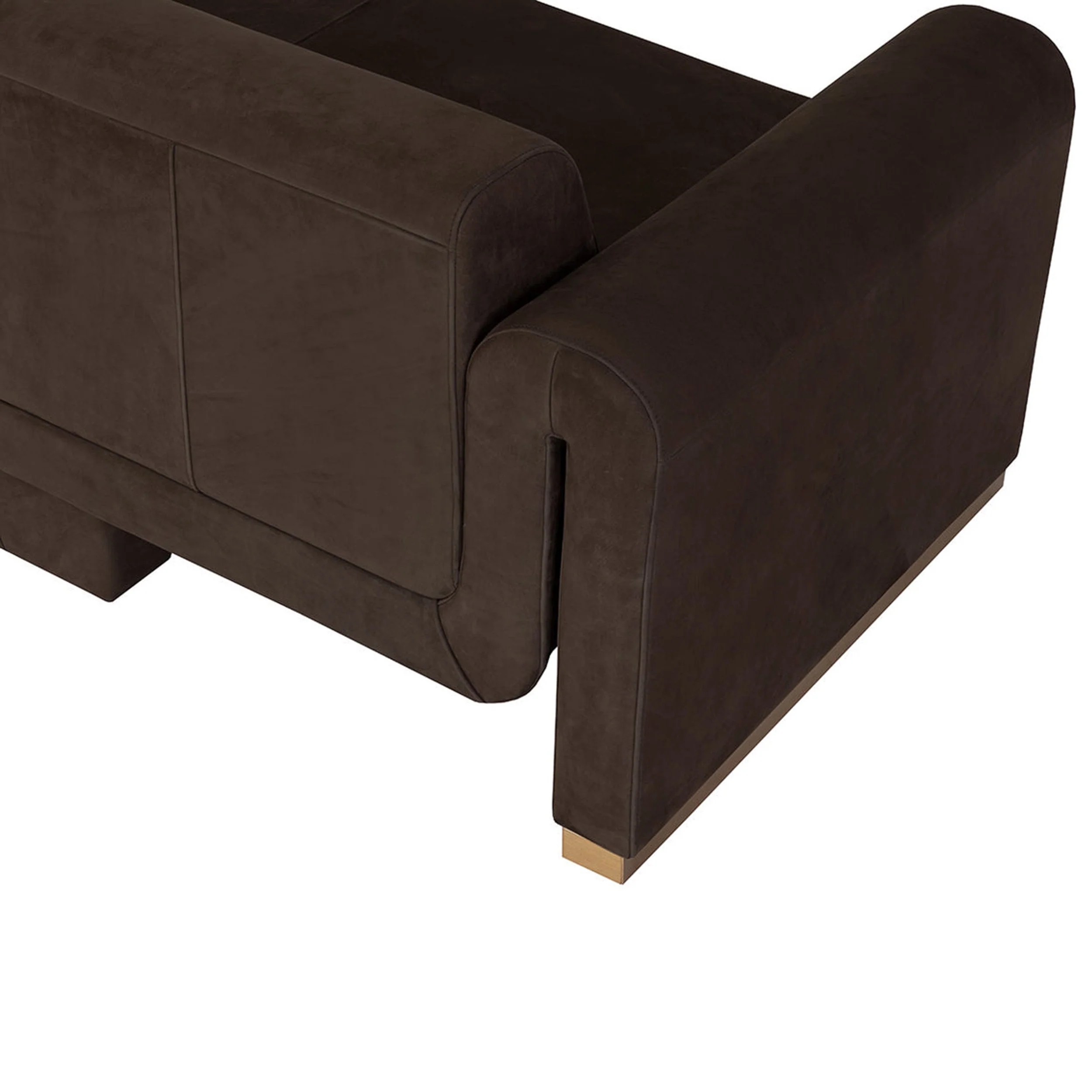 Romer Leather Sofa, Nubuck Cocoa - Image 3