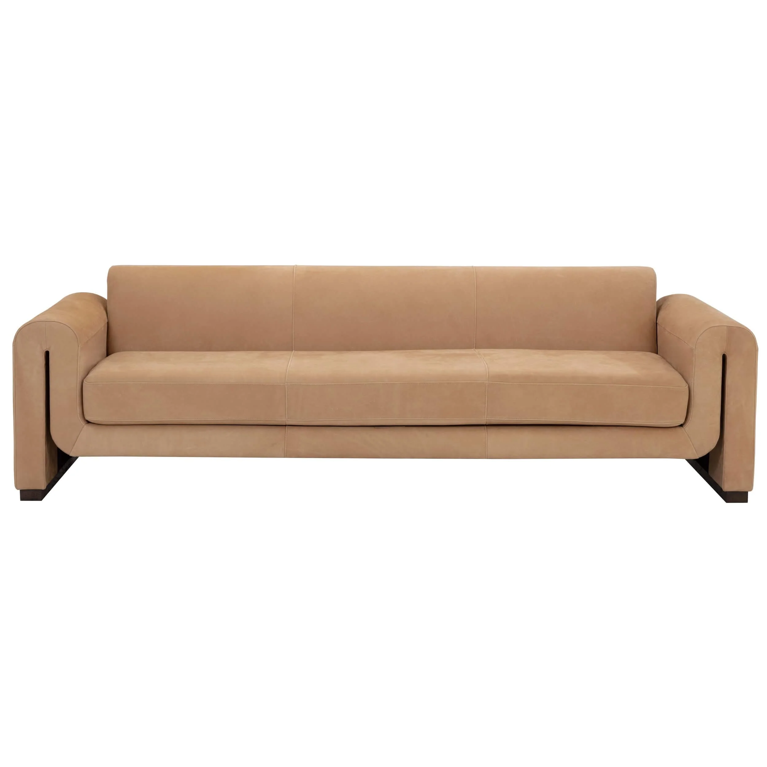 Romer Leather Sofa, Nubuck Tan