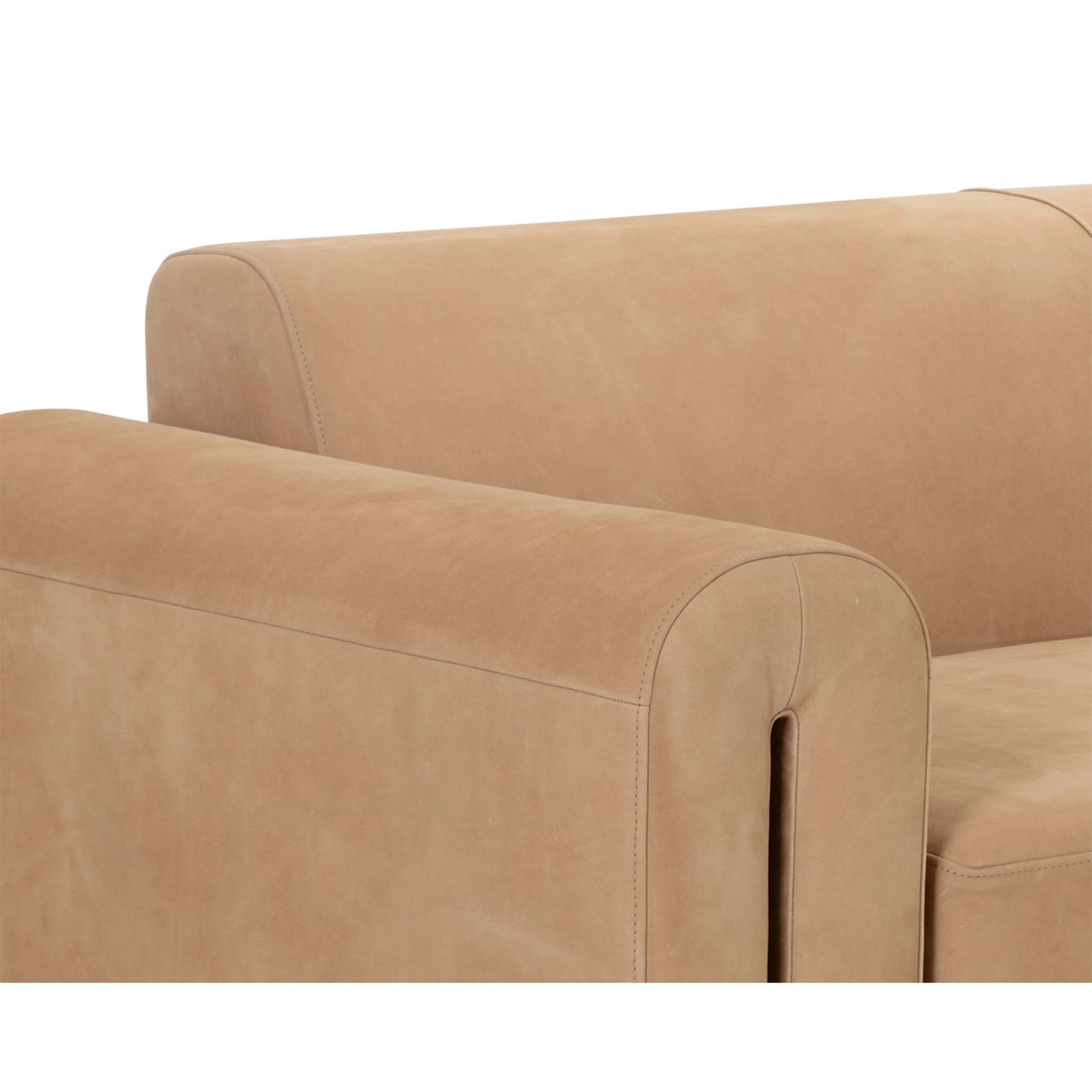 Romer Leather Sofa, Nubuck Tan - Image 4