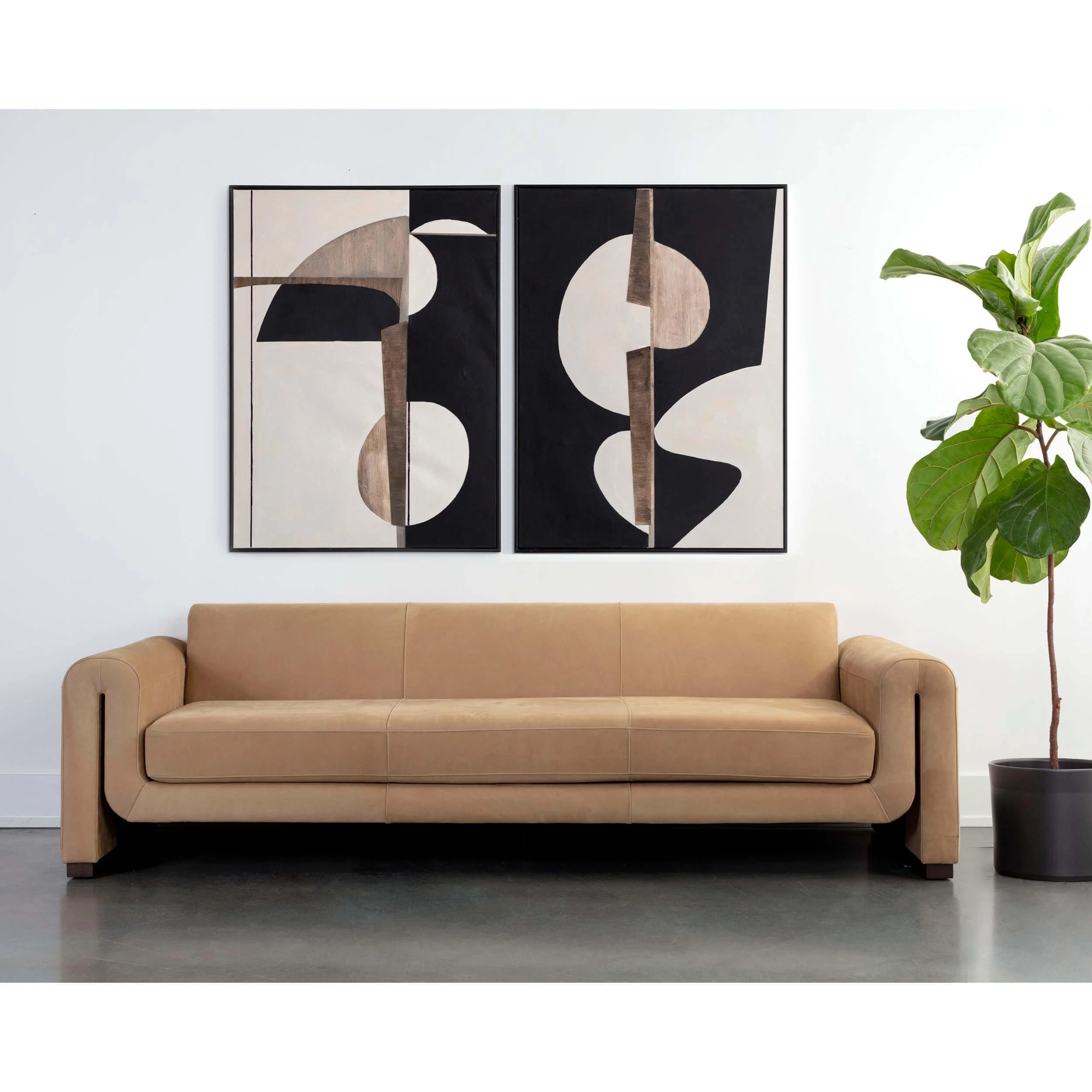 Romer Leather Sofa, Nubuck Tan - Image 6
