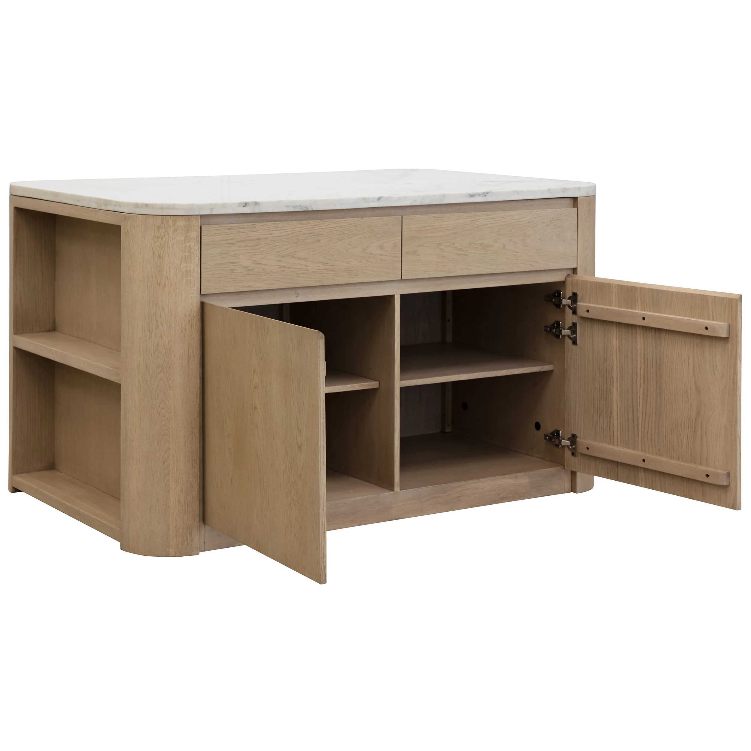 Romilly Kitchen Island, Light Oak - Image 4