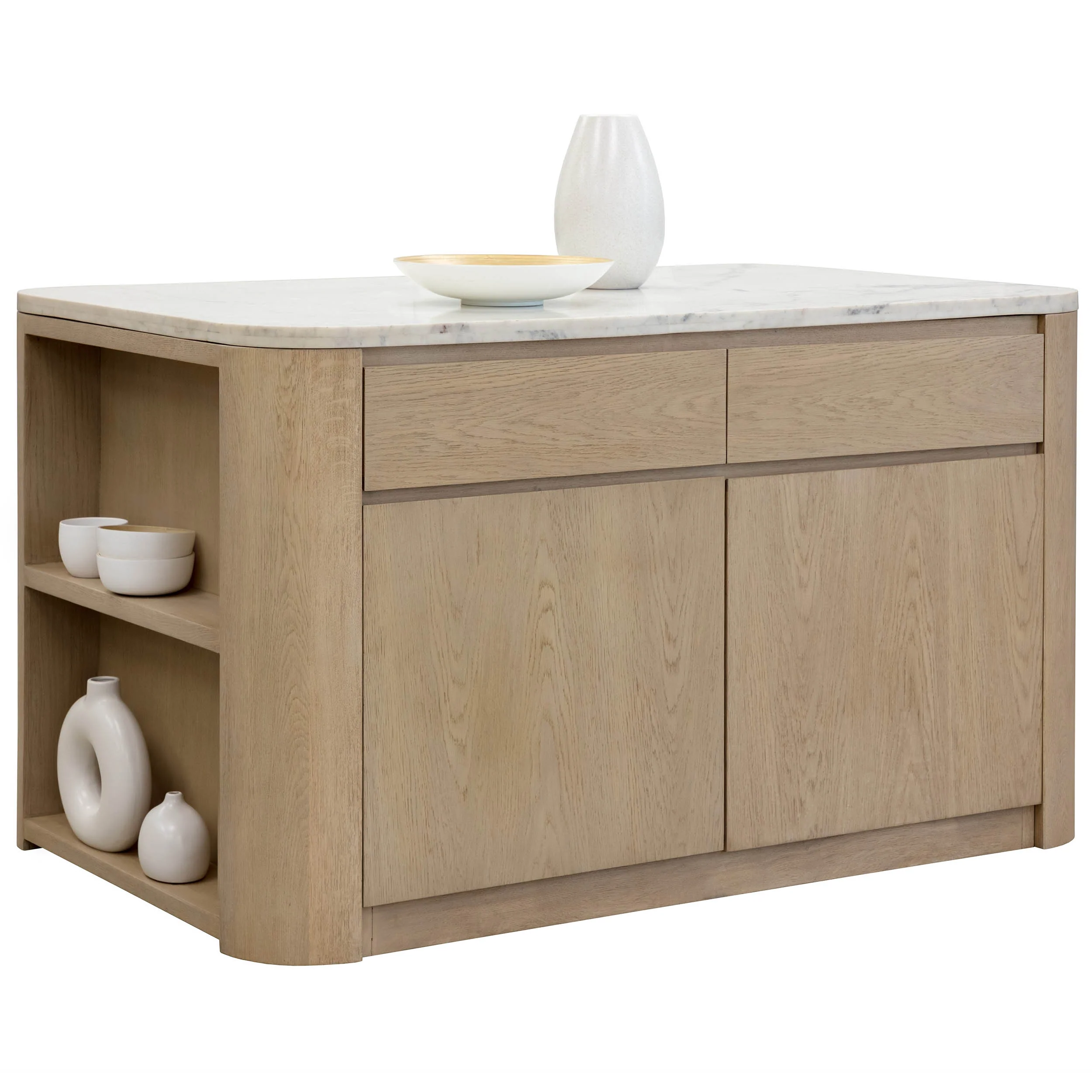 Romilly Kitchen Island, Light Oak - Image 5