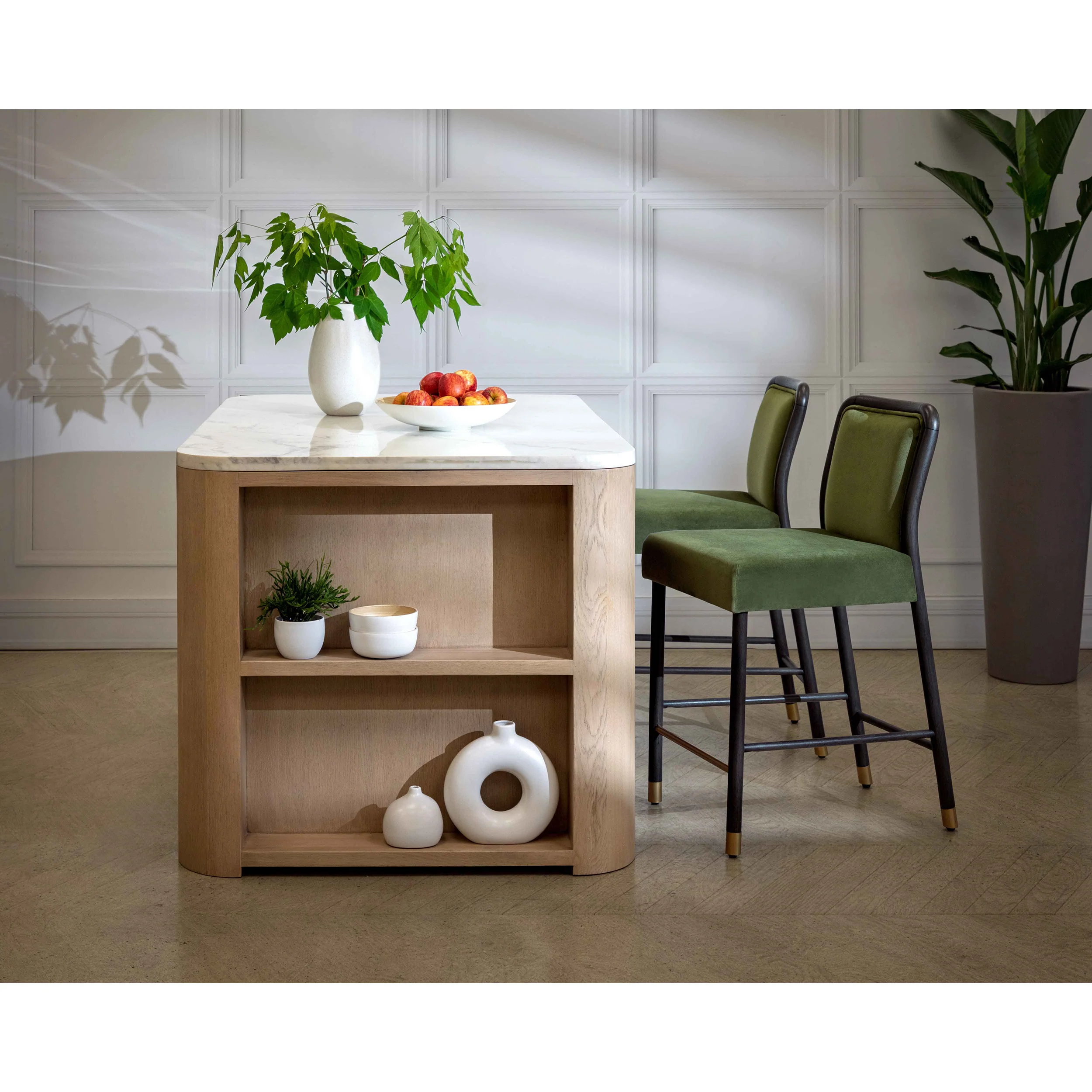 Romilly Kitchen Island, Light Oak - Image 6