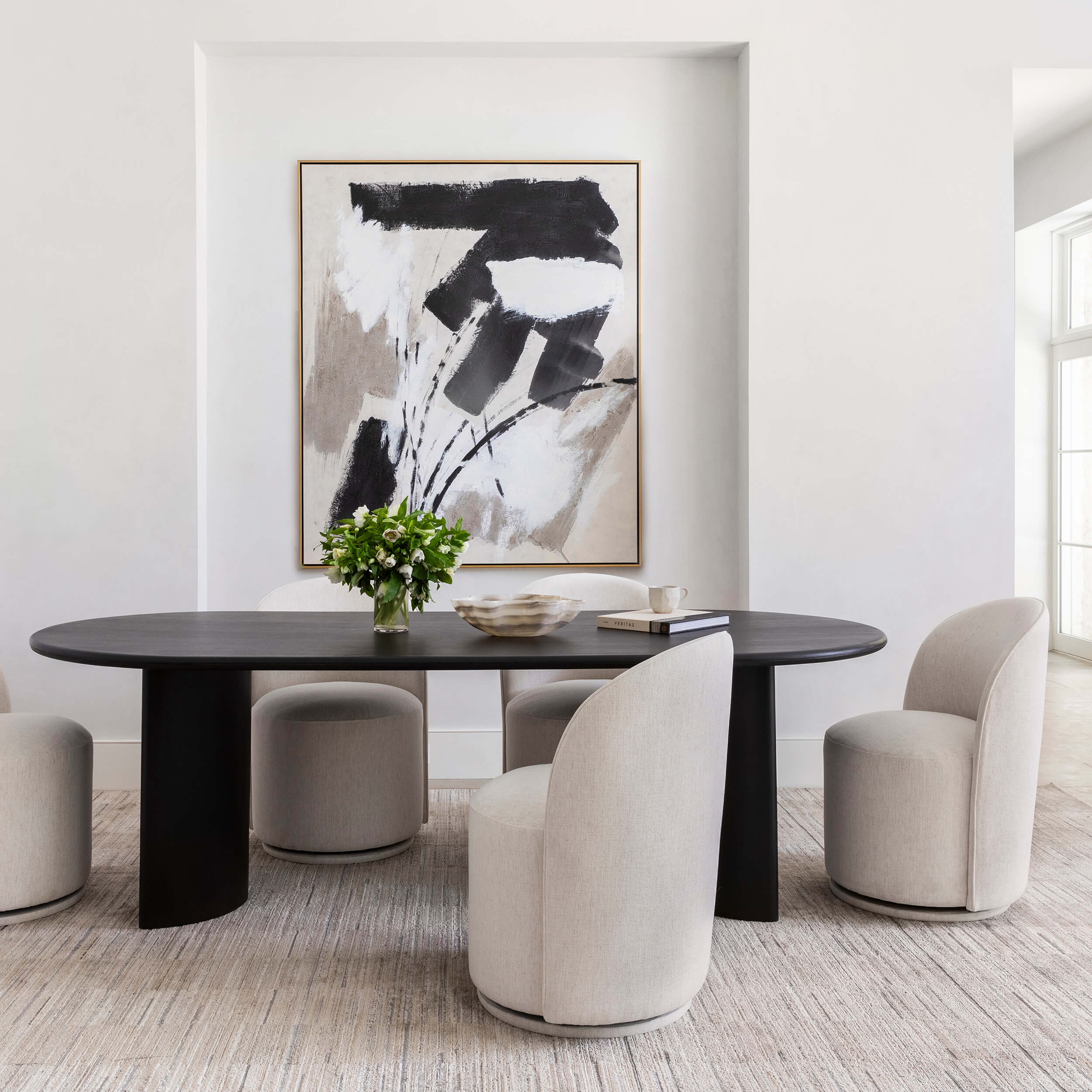 Rory Swivel Dining Chair, Nomad Snow, Set of 2 - Image 5
