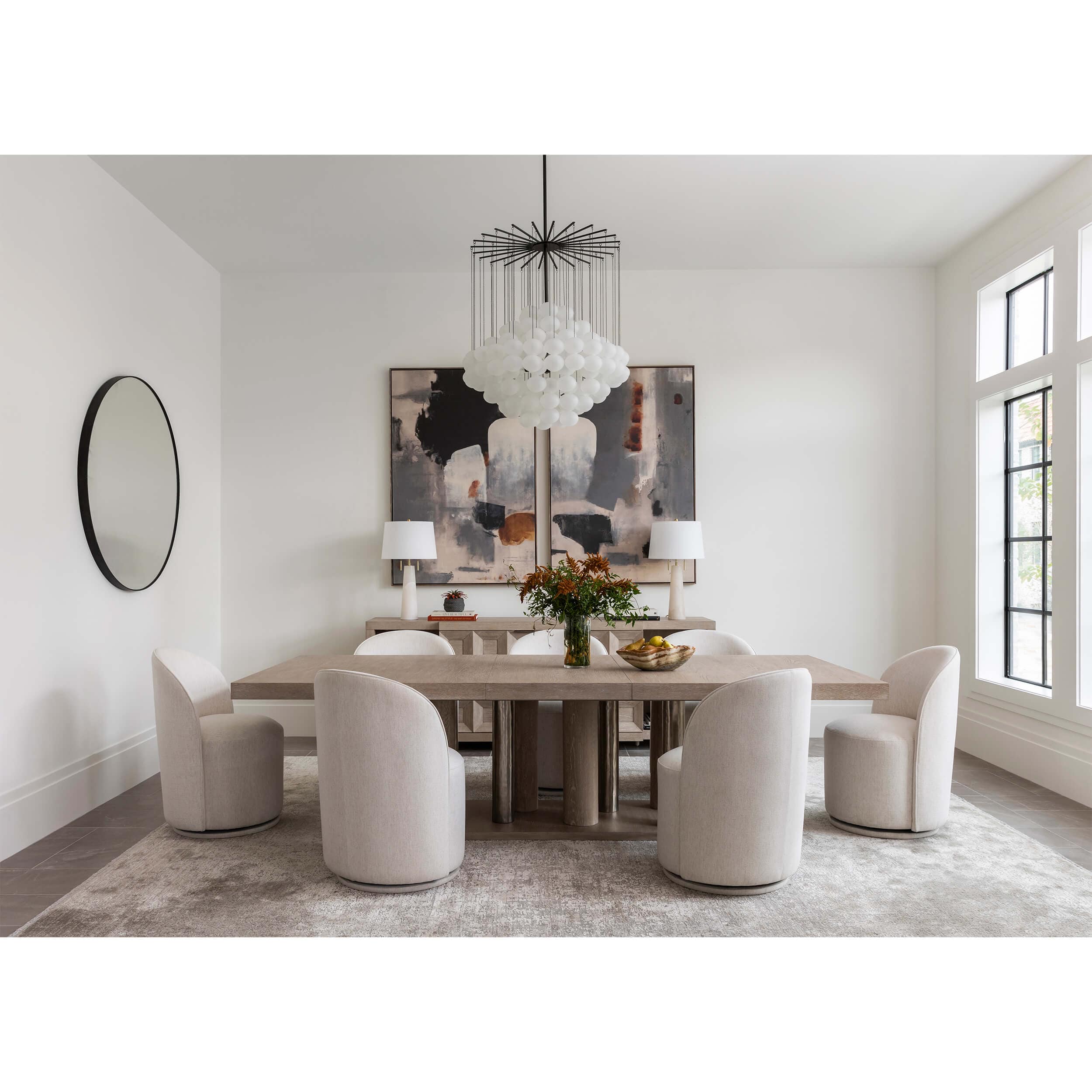 Rory Swivel Dining Chair, Nomad Snow, Set of 2 - Image 6